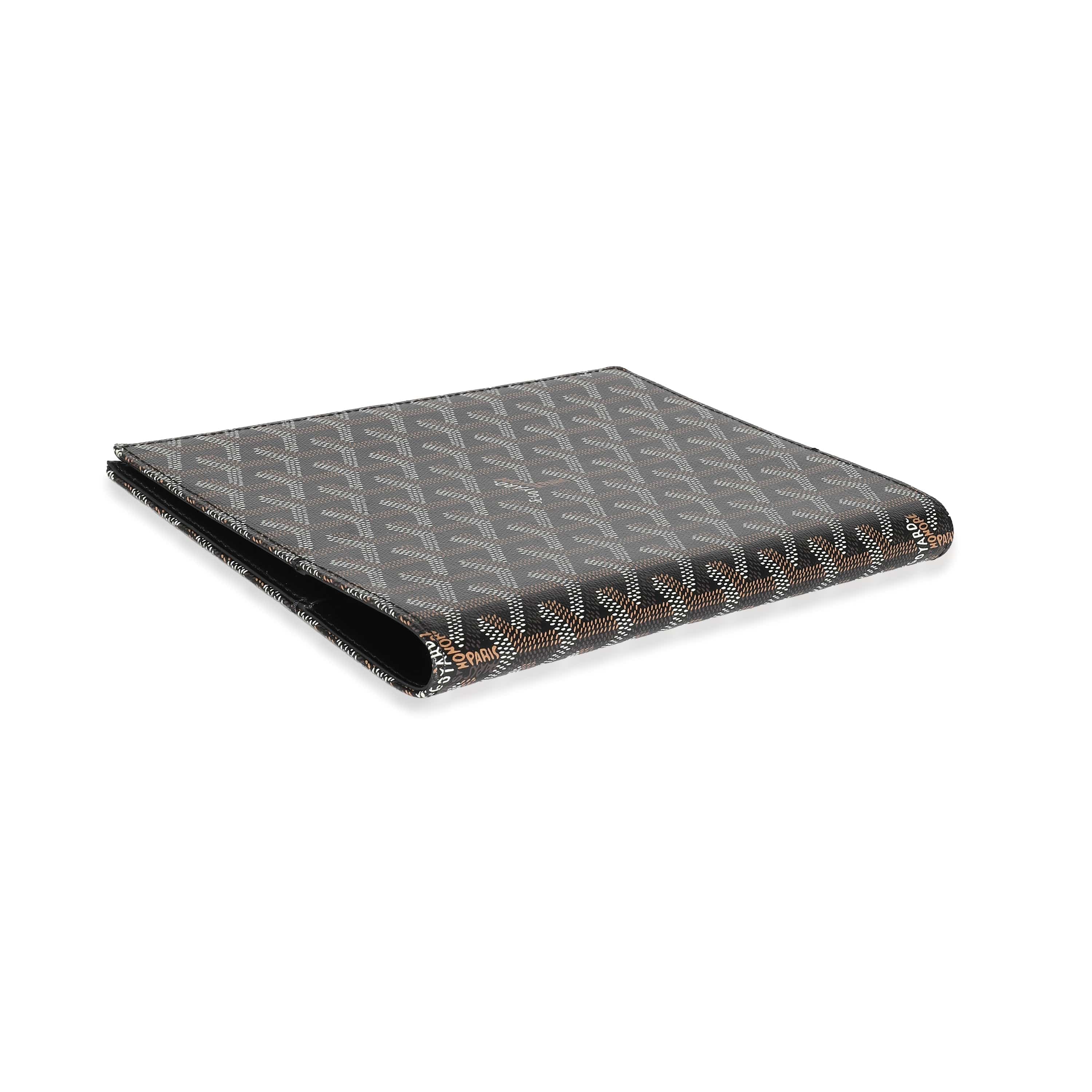 Goyard Goyard Black Goyardine Canvas Couverture Castiglione Agenda Cover