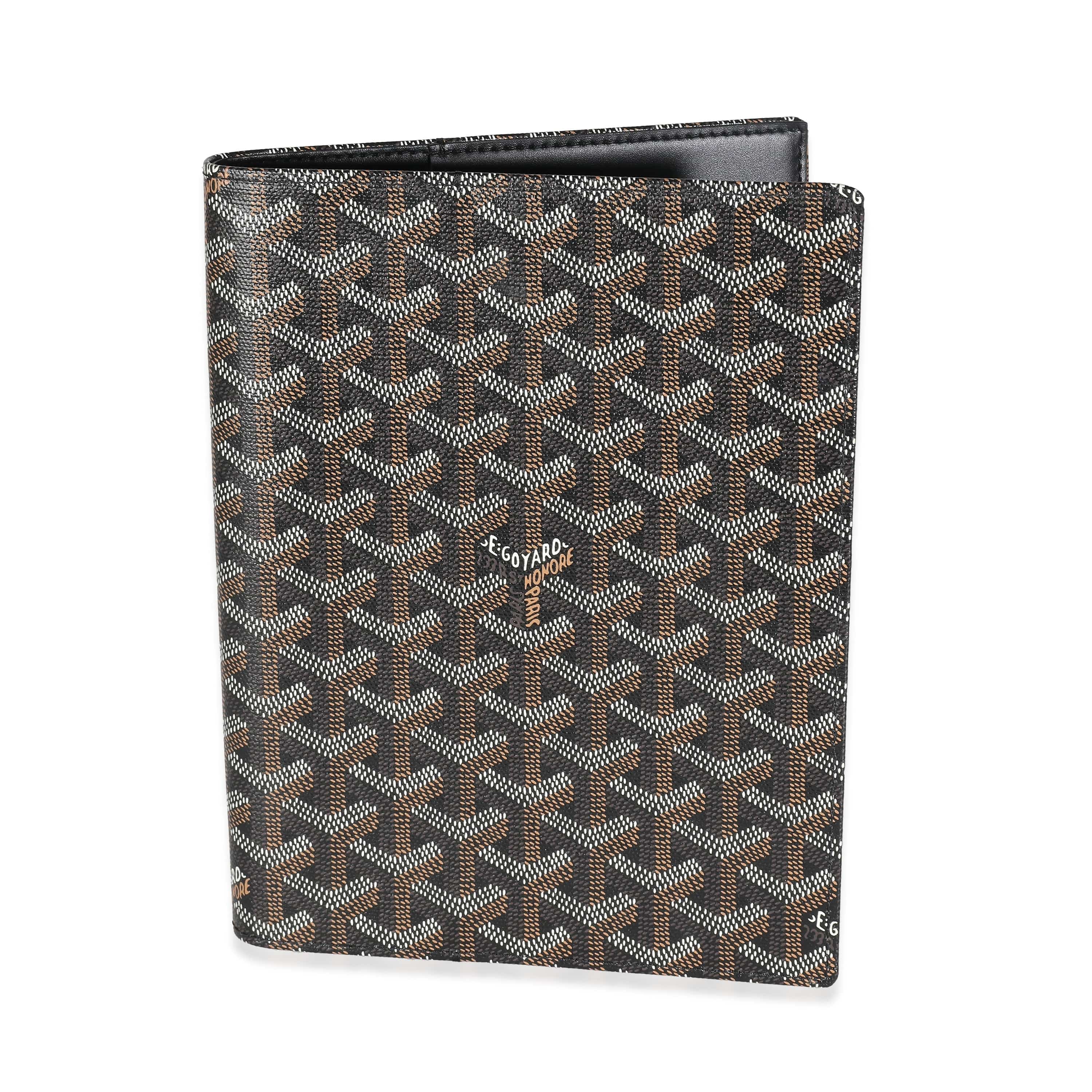 Goyard Goyard Black Goyardine Canvas Couverture Castiglione Agenda Cover