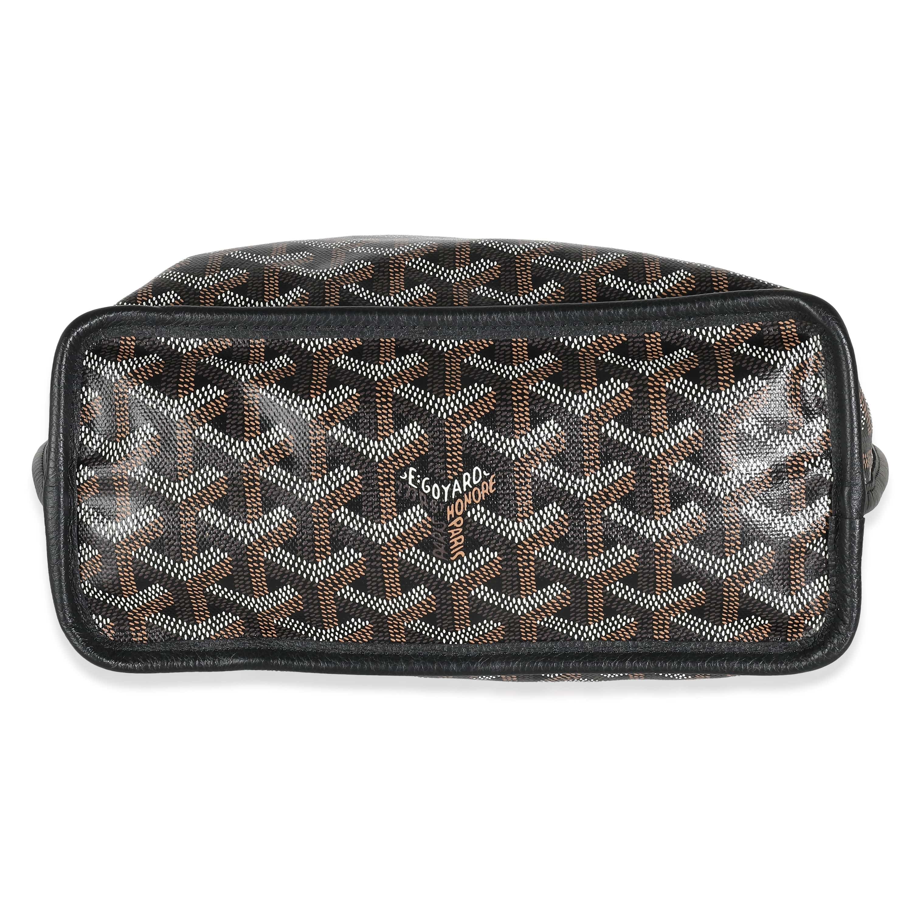 Goyard Goyard Black Goyardine Canvas Reversible Mini Anjou