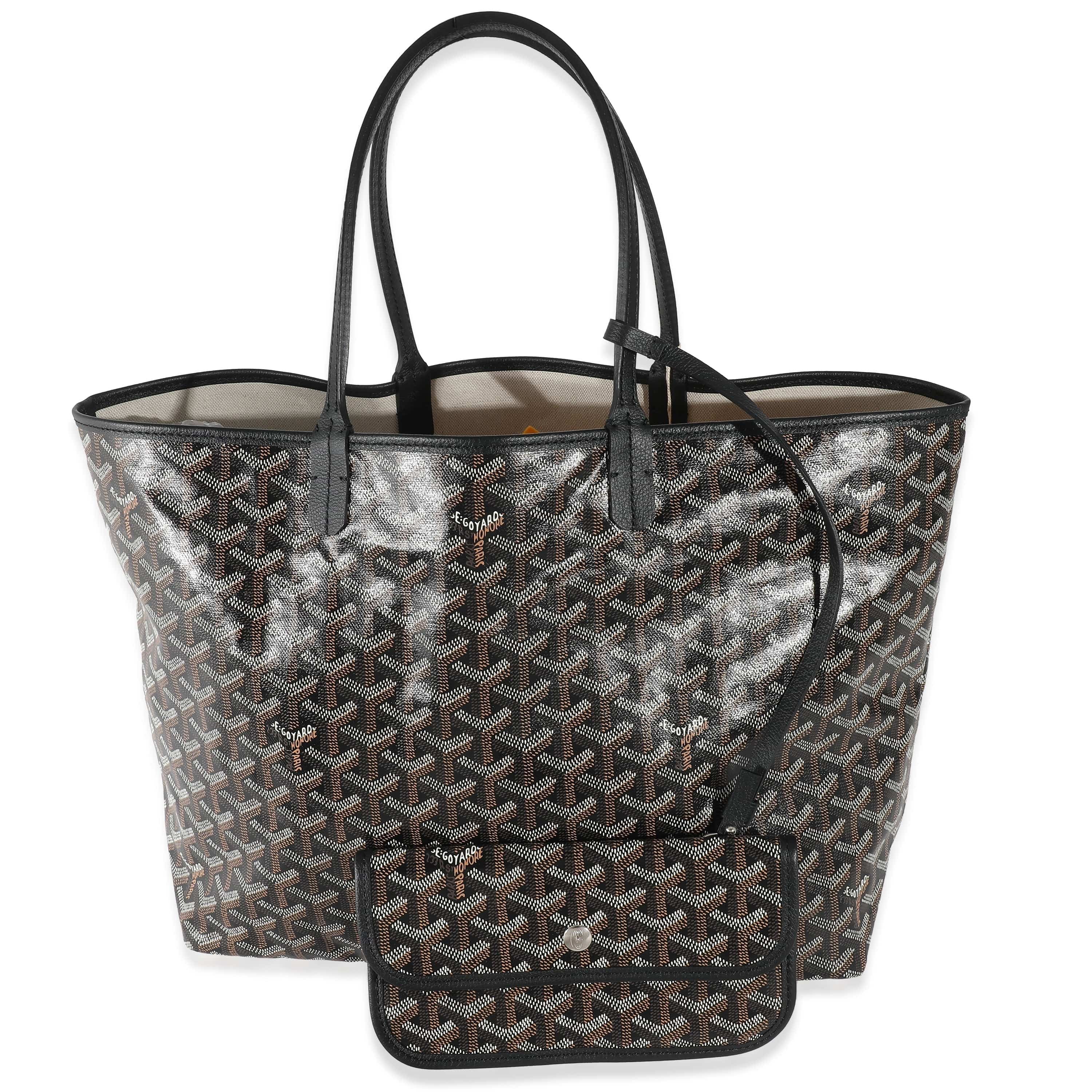 Goyard Goyard Black Goyardine Canvas Saint Louis PM