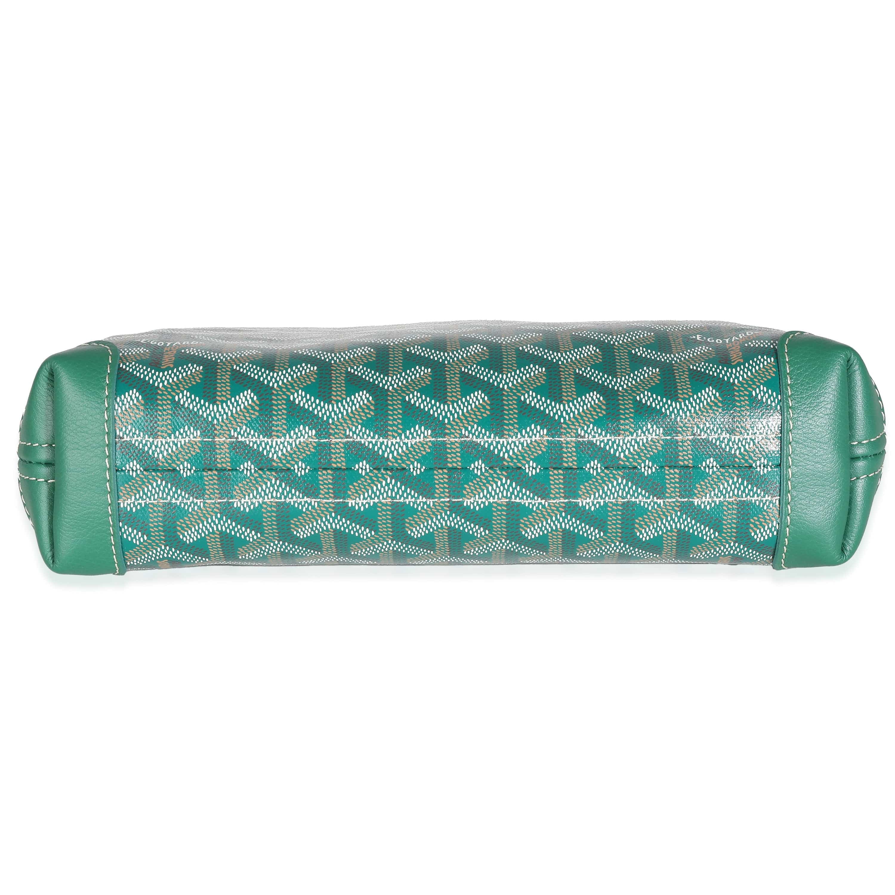 Goyard Green Goyardine Canvas Conti Pouch