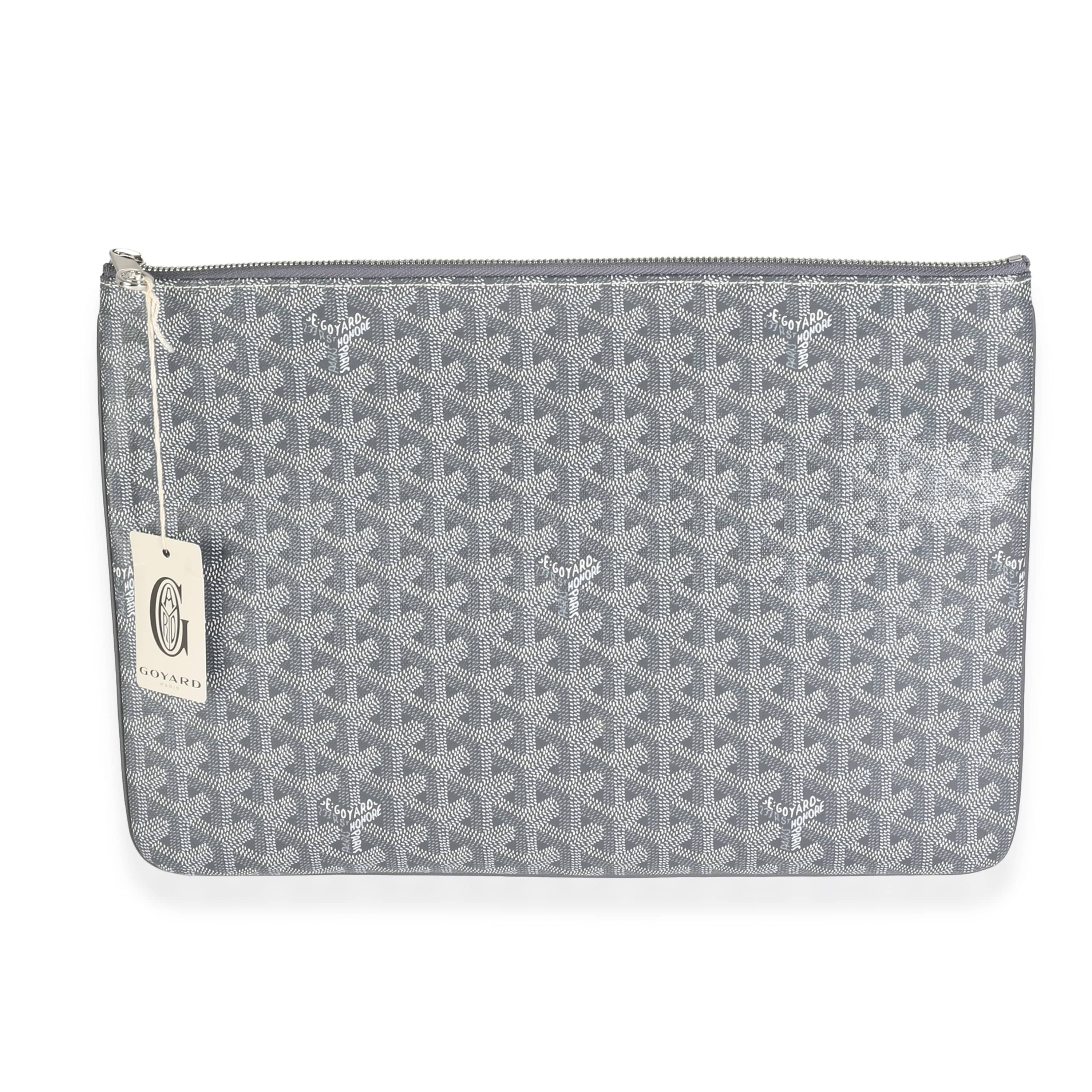 Goyard Grey Goyardine Canvas Senat GM