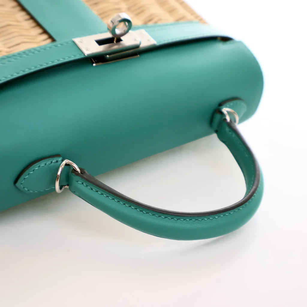 Hermes Vert Verone Swift Mini Kelly Picnic 20 0GJ4GG