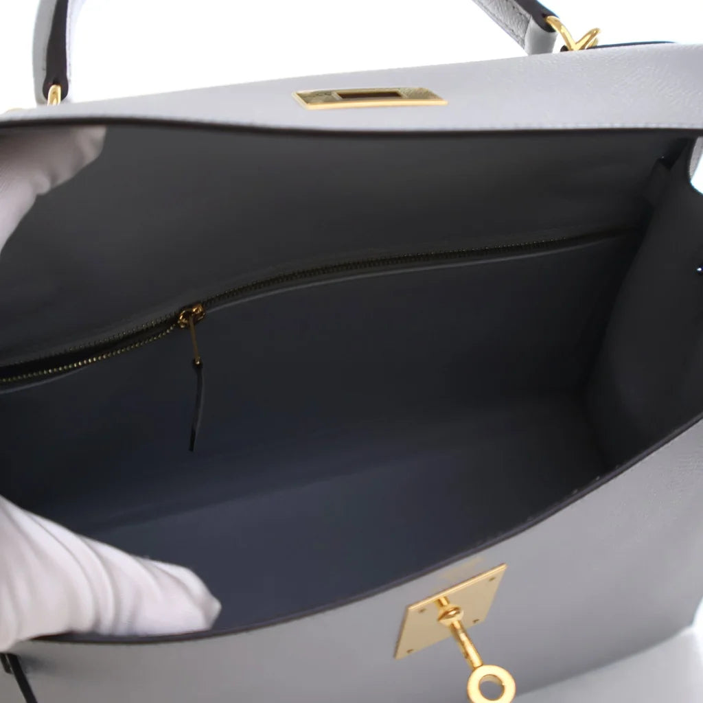 Hermes Kelly 28 Gris Mouette Epsom MJ1JYO