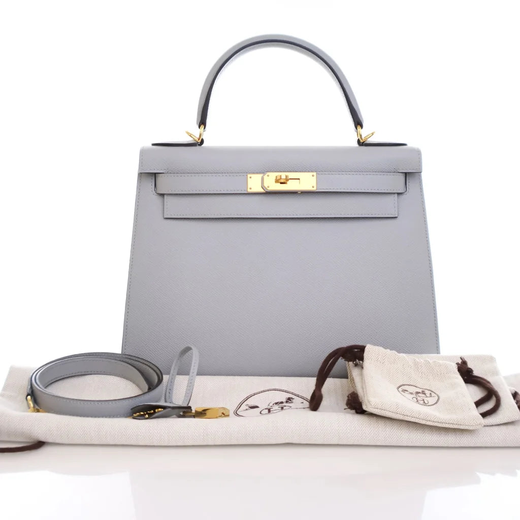 Hermes Kelly 28 Gris Mouette Epsom MJ1JYO