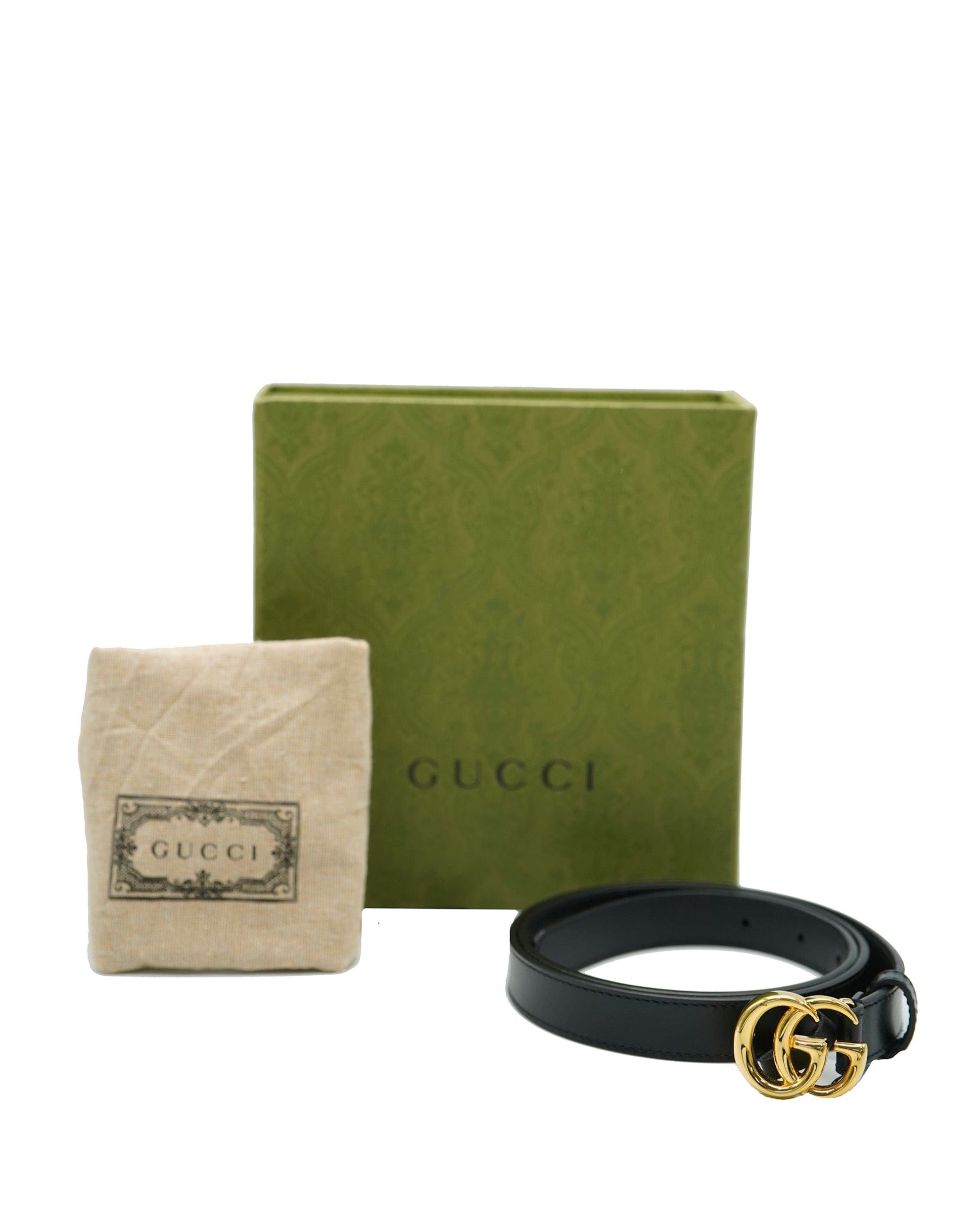 Gucci Gucci Black Leather Interlocking GG Belt ABC0812