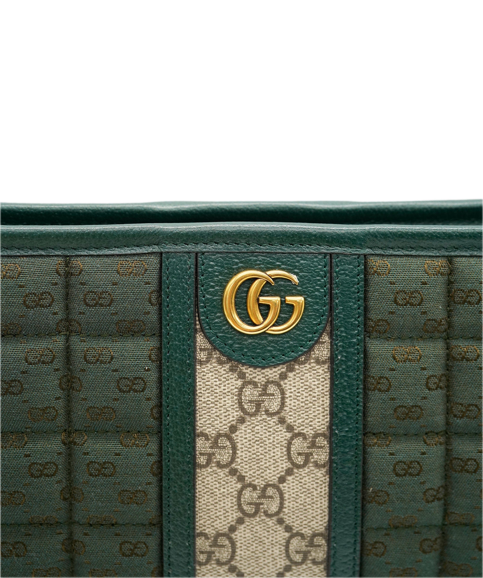 Gucci Gucci Green GG Supreme Microguccissima Canvas Mini Pouch ABC0998