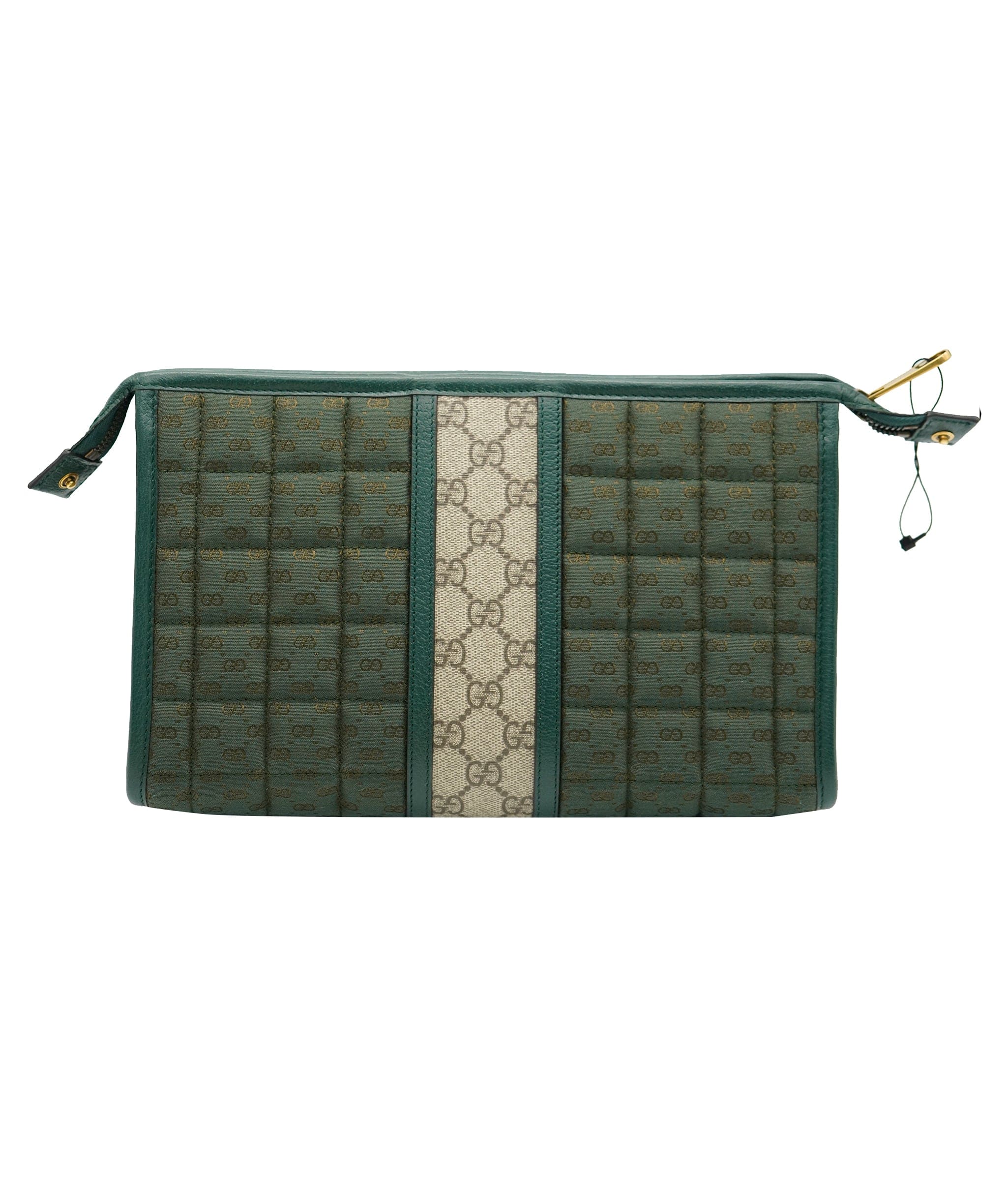 Gucci Gucci Green GG Supreme Microguccissima Canvas Mini Pouch ABC0998