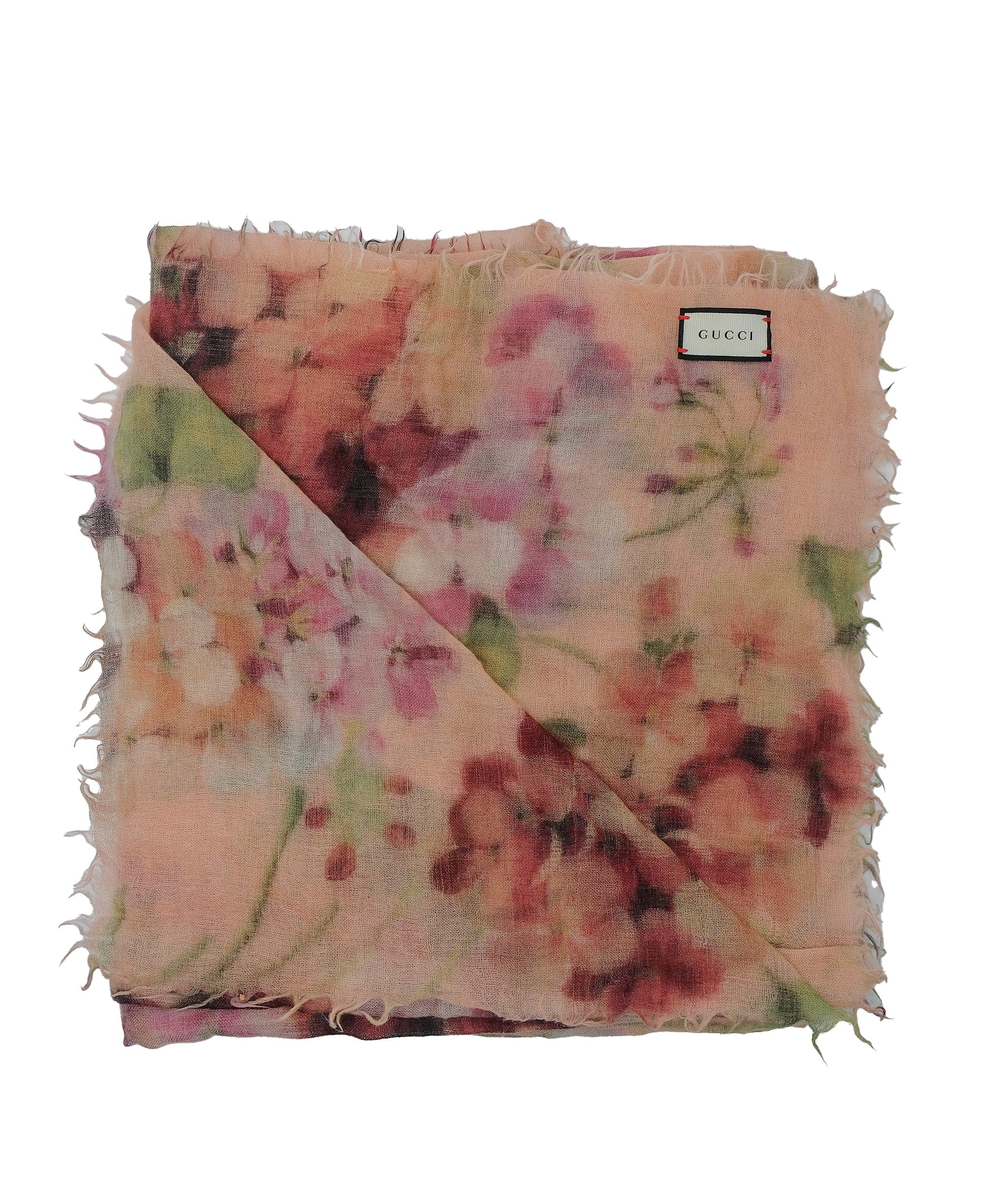 Gucci Gucci Shawl Floral Print Pink RJC3266