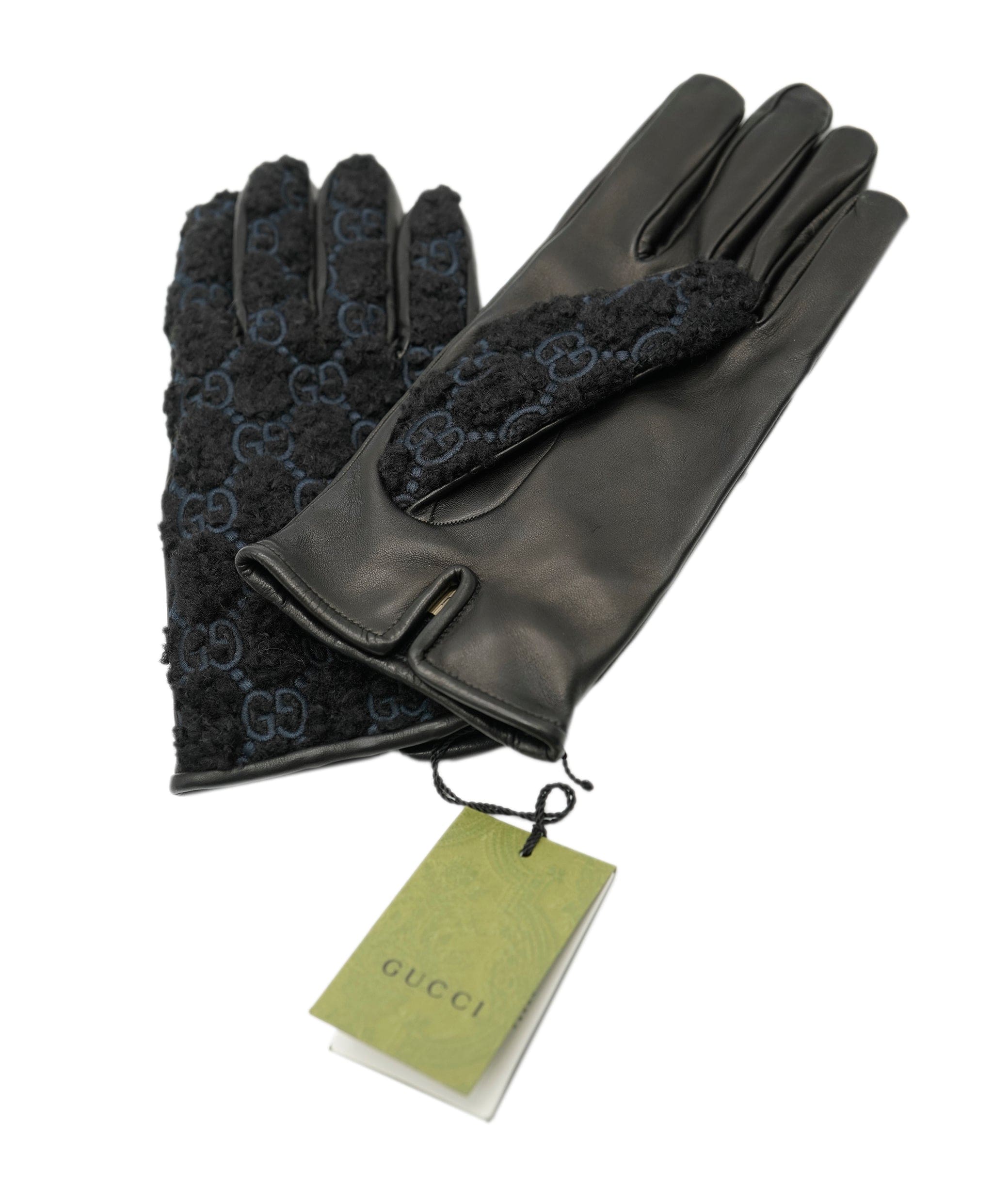 Gucci Gucci Black Embroided Gloves size 9  AVL1430