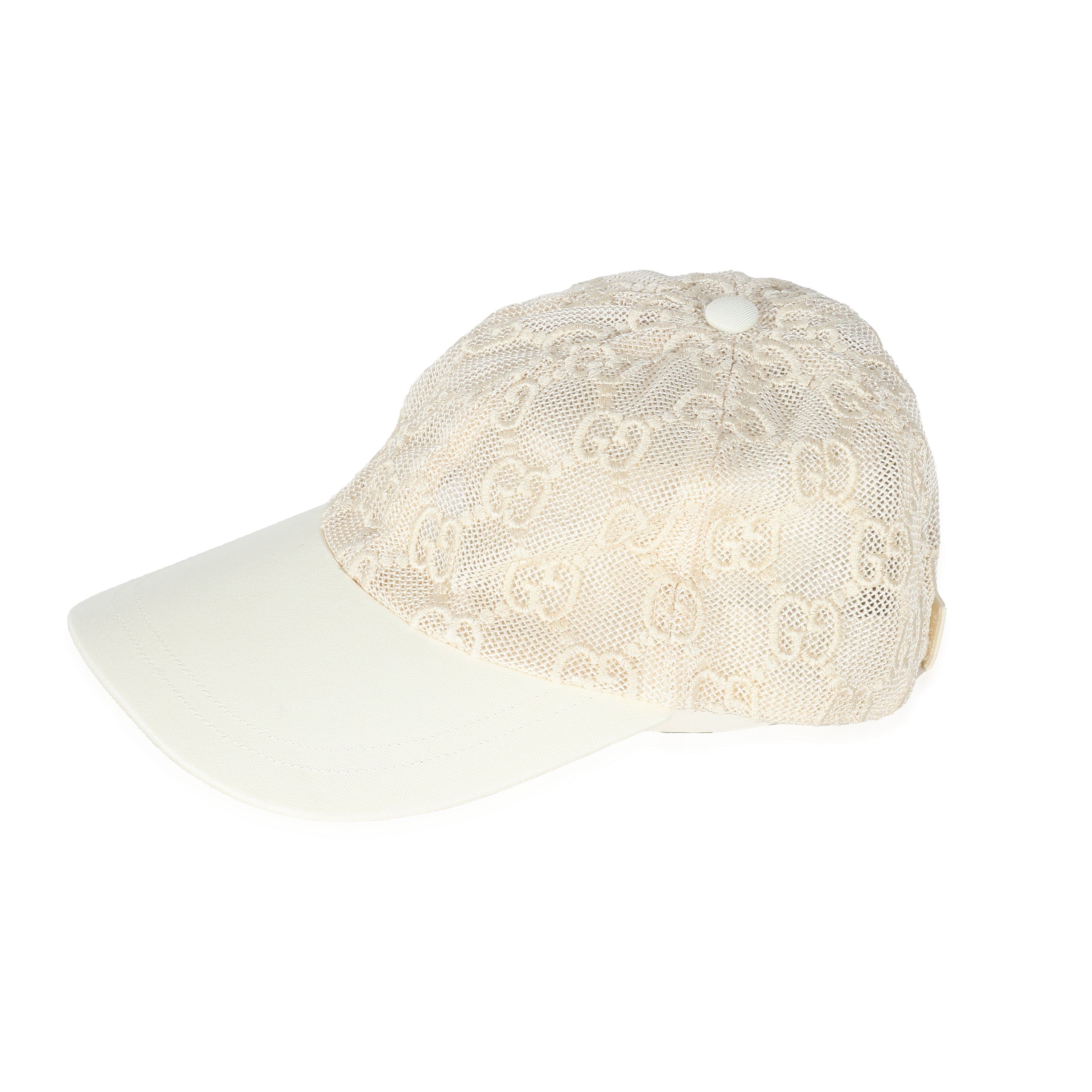 Gucci Gucci Cream Baseball Cap GG embroided size S AVL1426