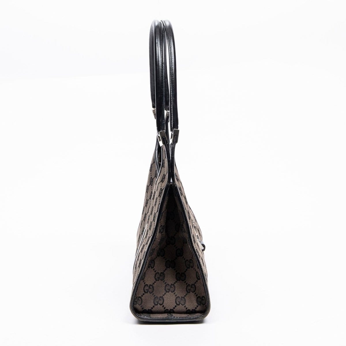 4. Lp x christos Gucci Bardot Tote Brown/Black Canvas Hobo Bag - AWL2335