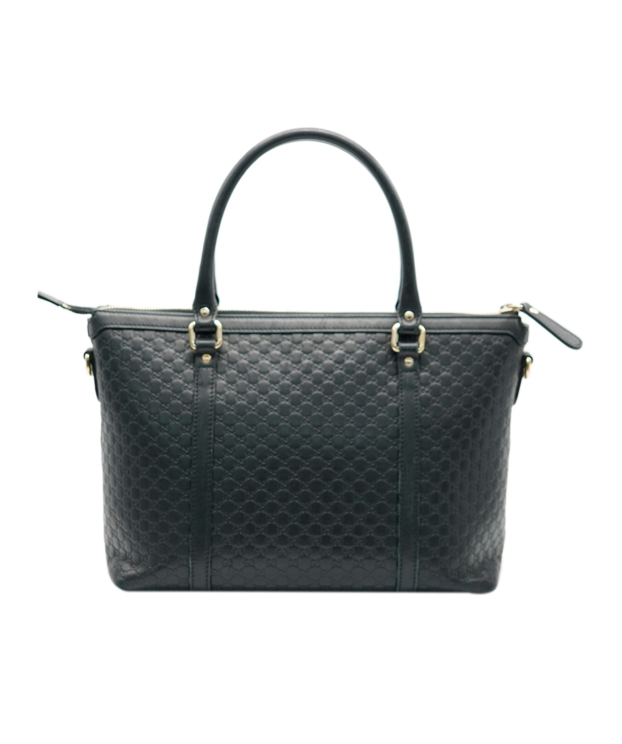 Gucci Black Micro Guccissima Leather 2 Way Tote GHW AGL2426