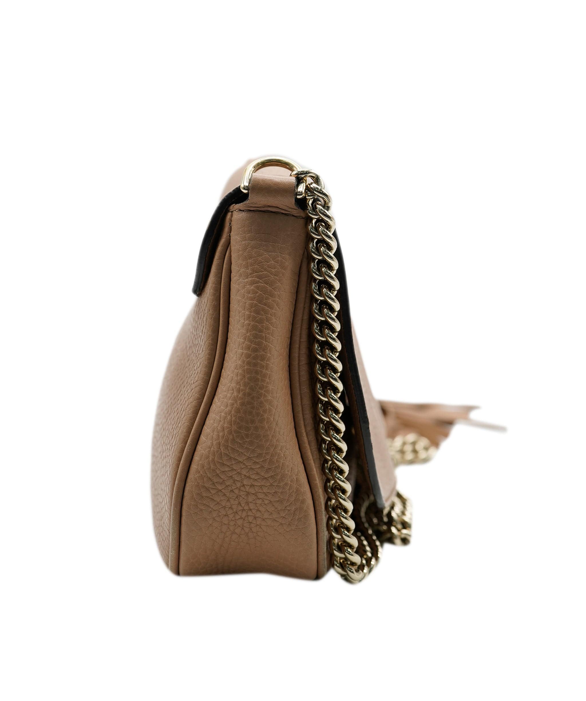 Gucci Gucci Beige Leather GG Crossbody Bag  ALC0893