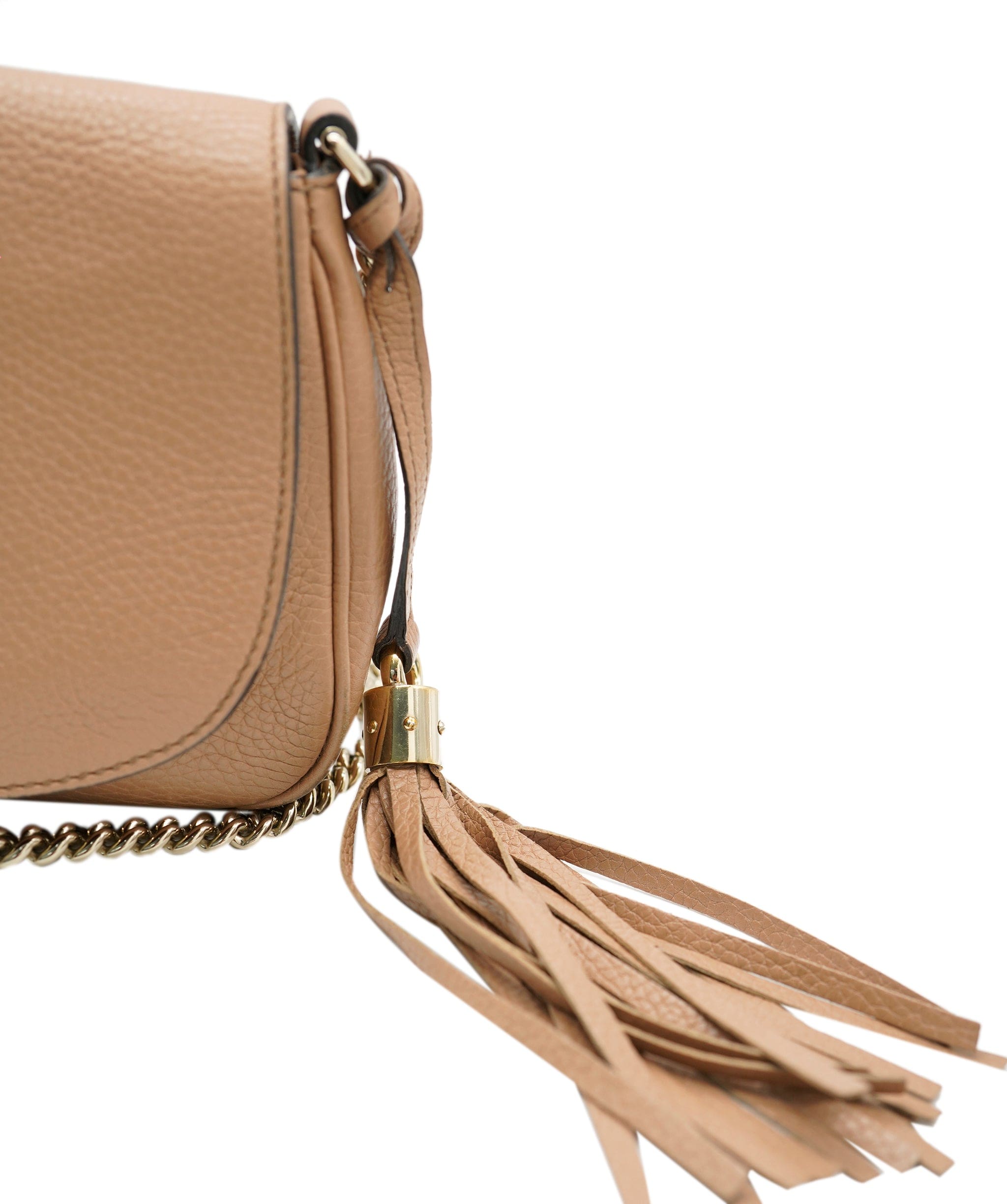 Gucci Gucci Beige Leather GG Crossbody Bag  ALC0893