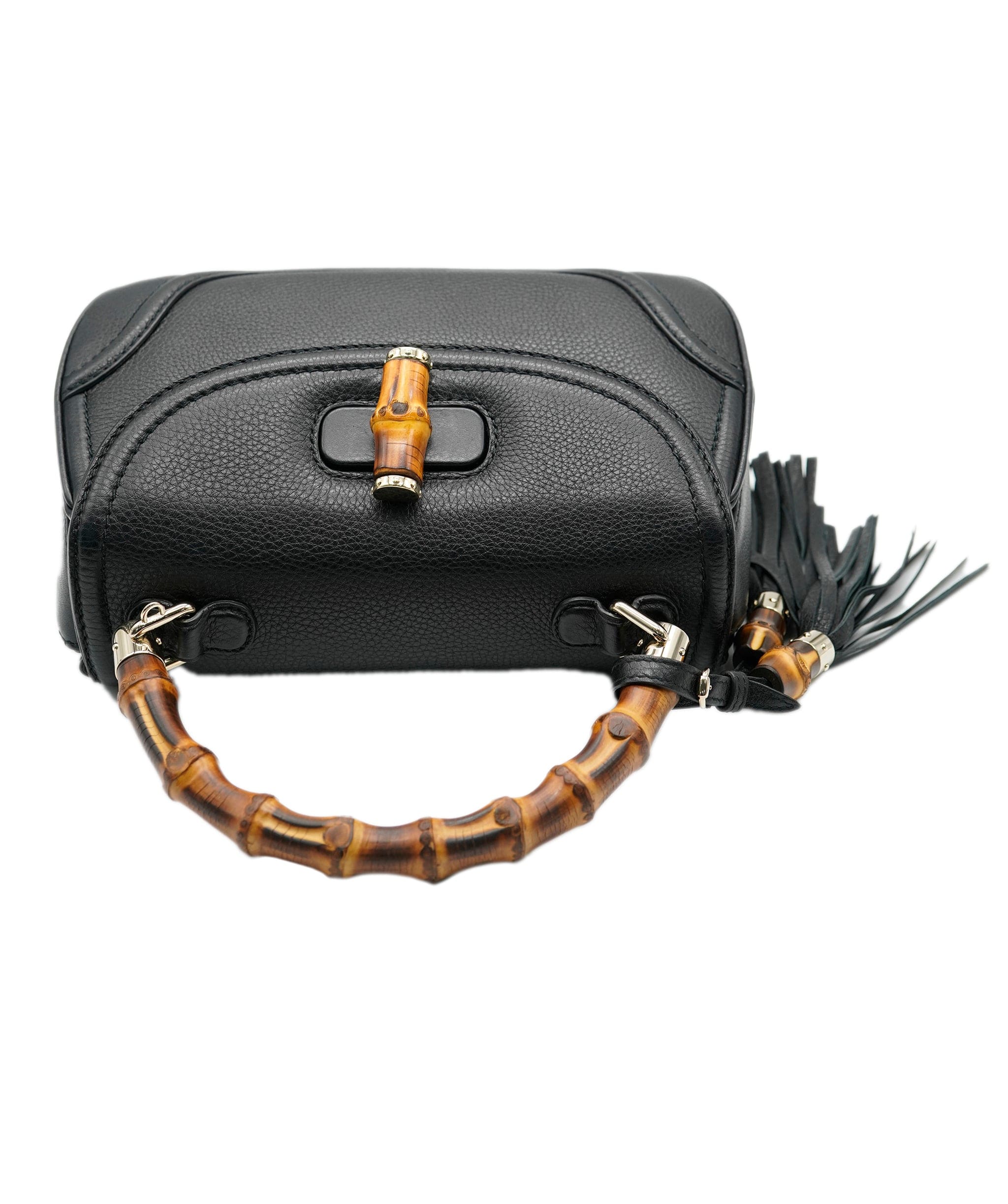 Gucci Gucci Black Bamboo Top Handle Bag - AJC0331