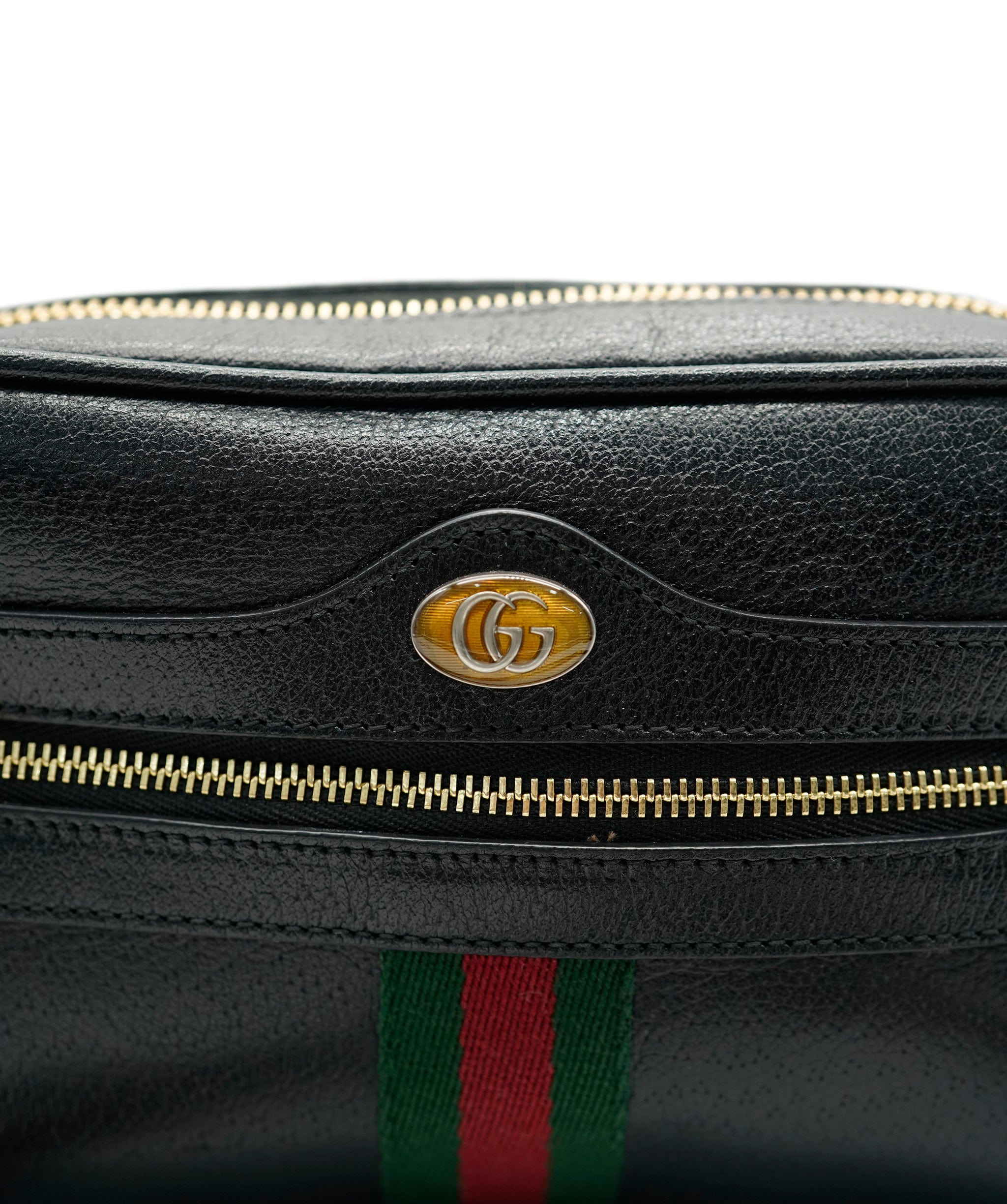 Gucci Gucci Black Leather Mini Web Ophidia bag 131984