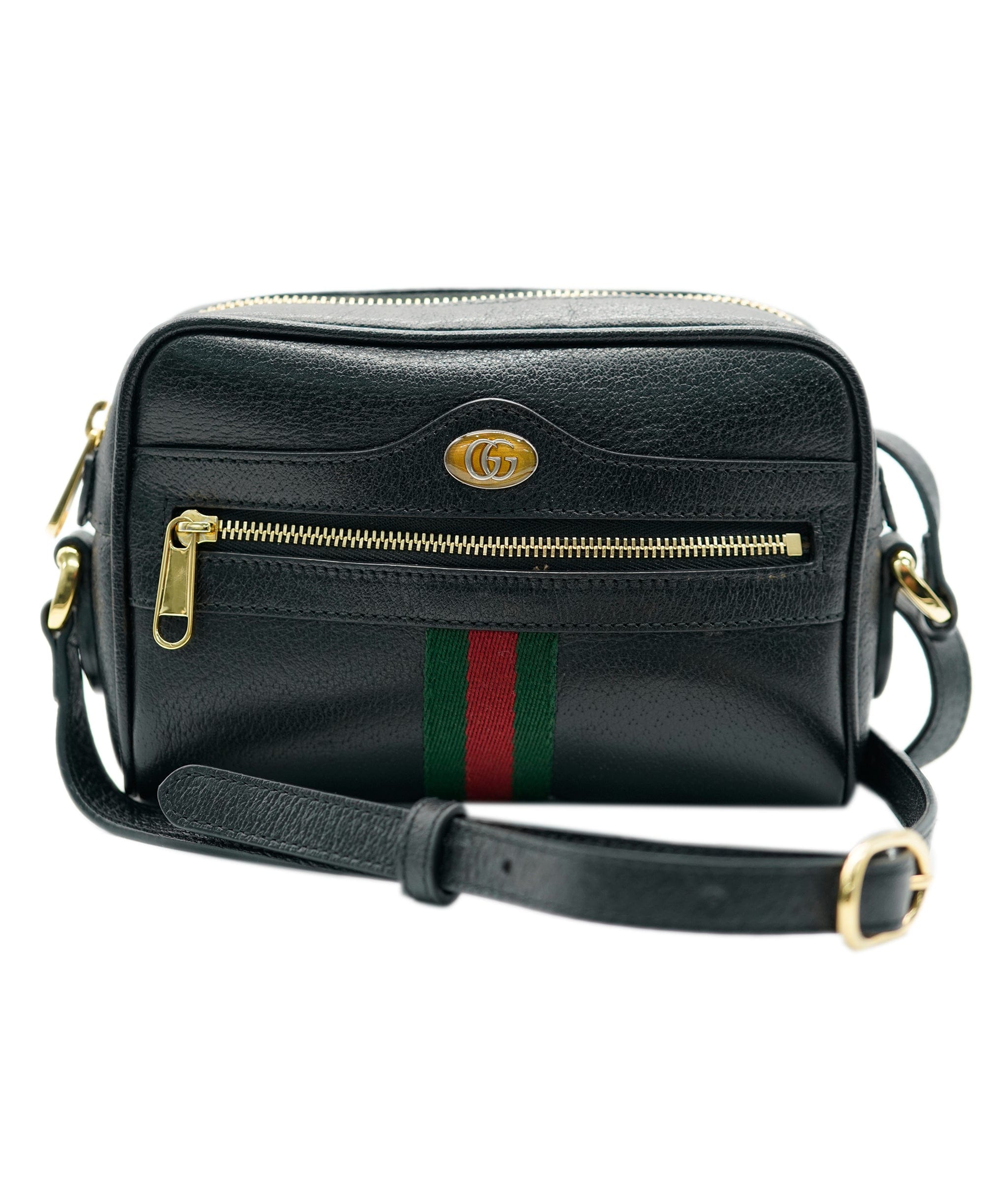 Gucci Gucci Black Leather Mini Web Ophidia bag 131984