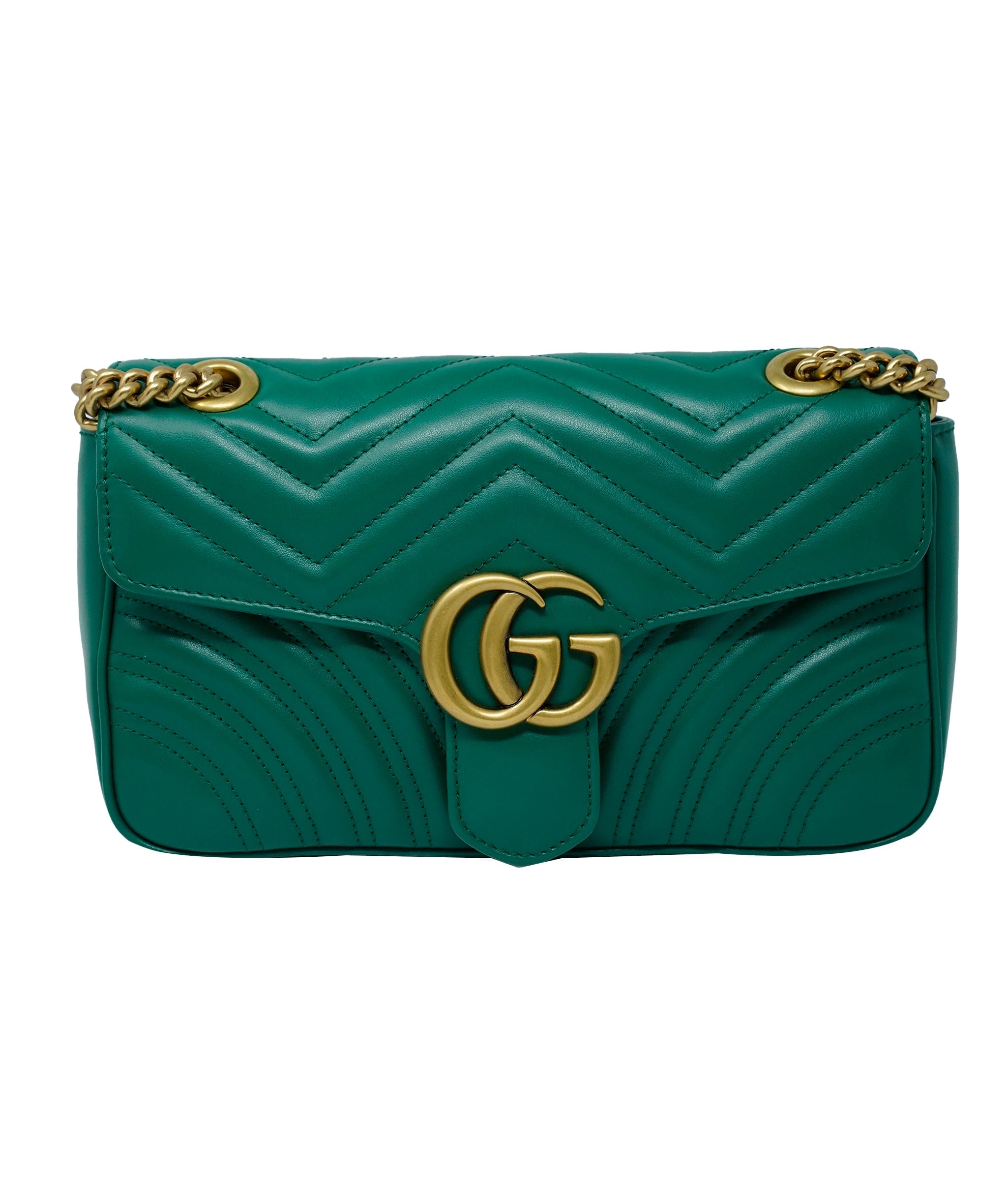 Gucci Gucci Green Leather Small Marmont ASC2341