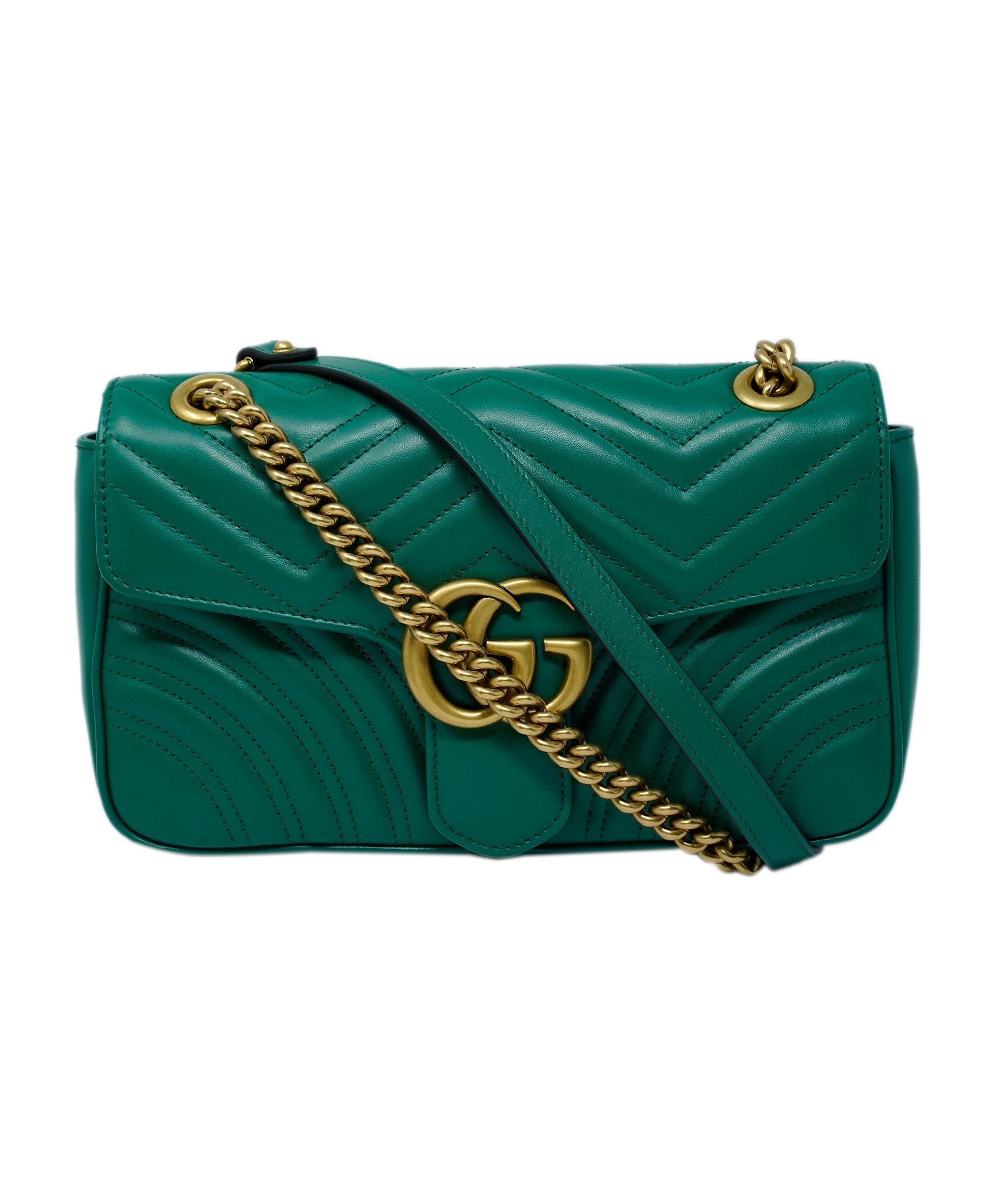 Gucci Gucci Green Leather Small Marmont ASC2341