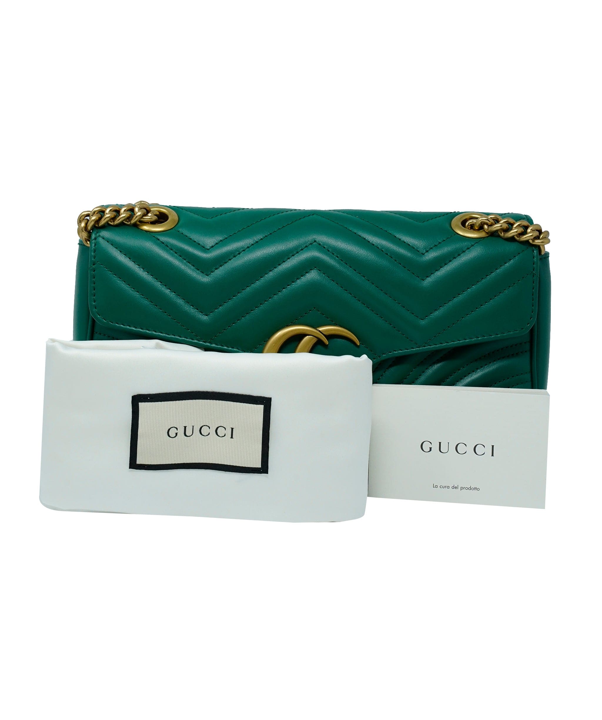 Gucci Gucci Green Leather Small Marmont ASC2341