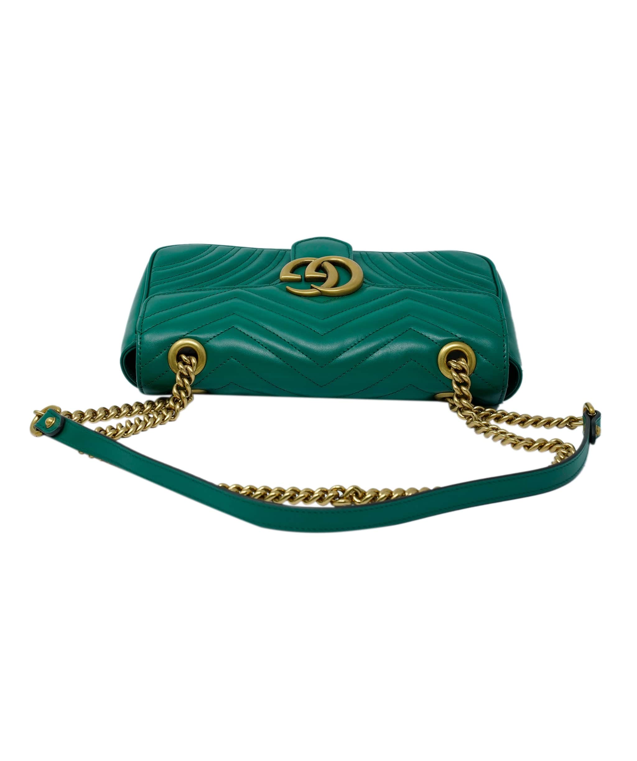 Gucci Gucci Green Leather Small Marmont ASC2341