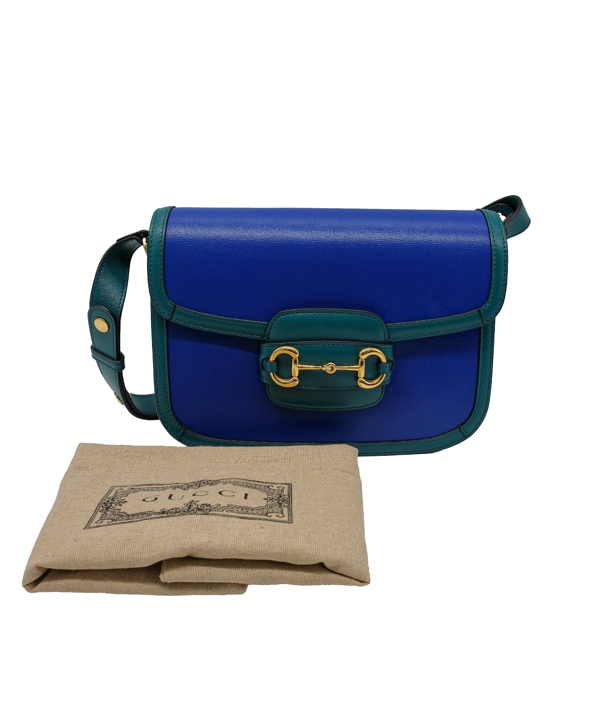 Gucci Gucci Horsebit 1955 Blue/green Shoulder bag RJC3733