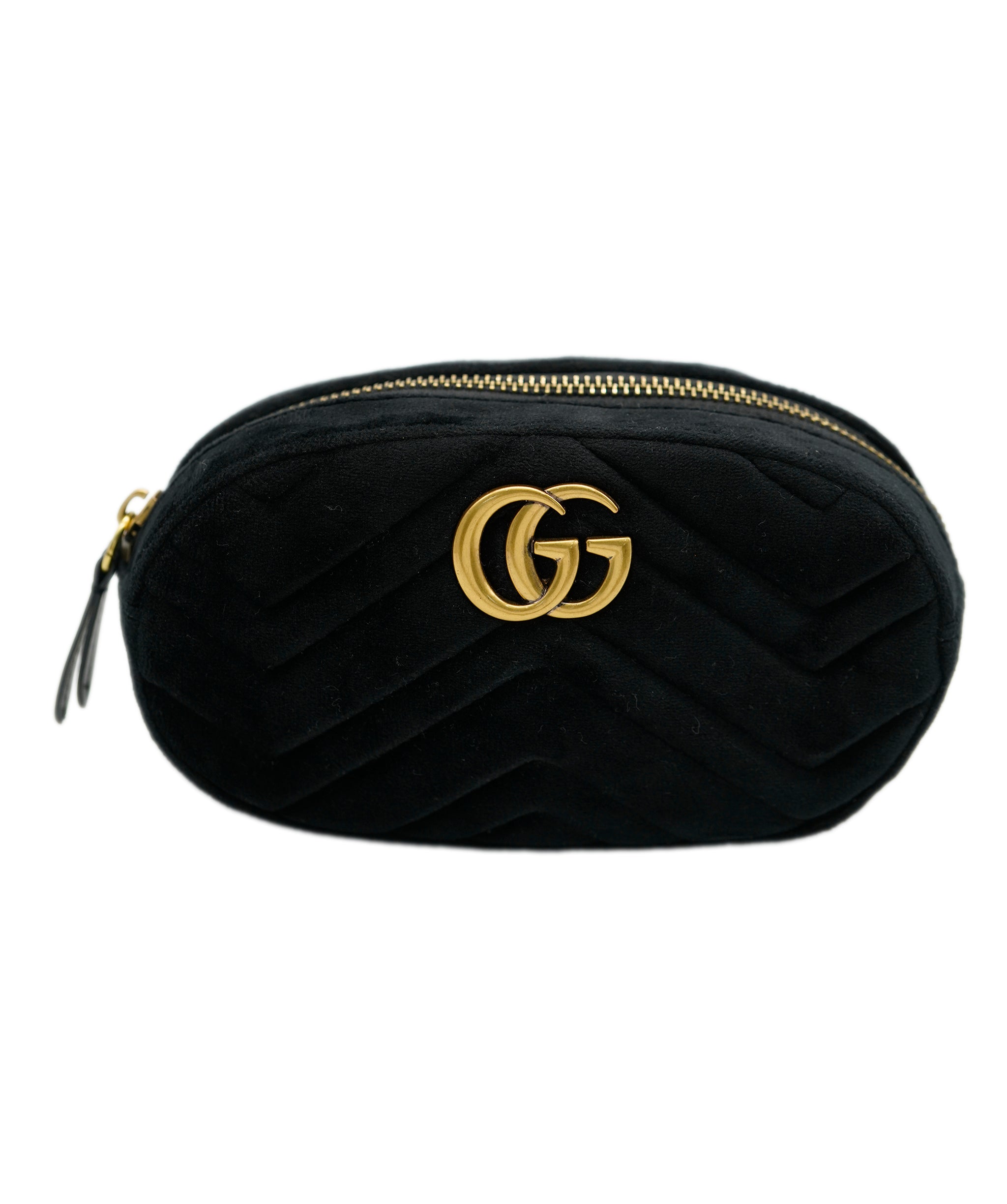 Gucci Gucci Marmont Black Velvet Waist Bag AGL2355