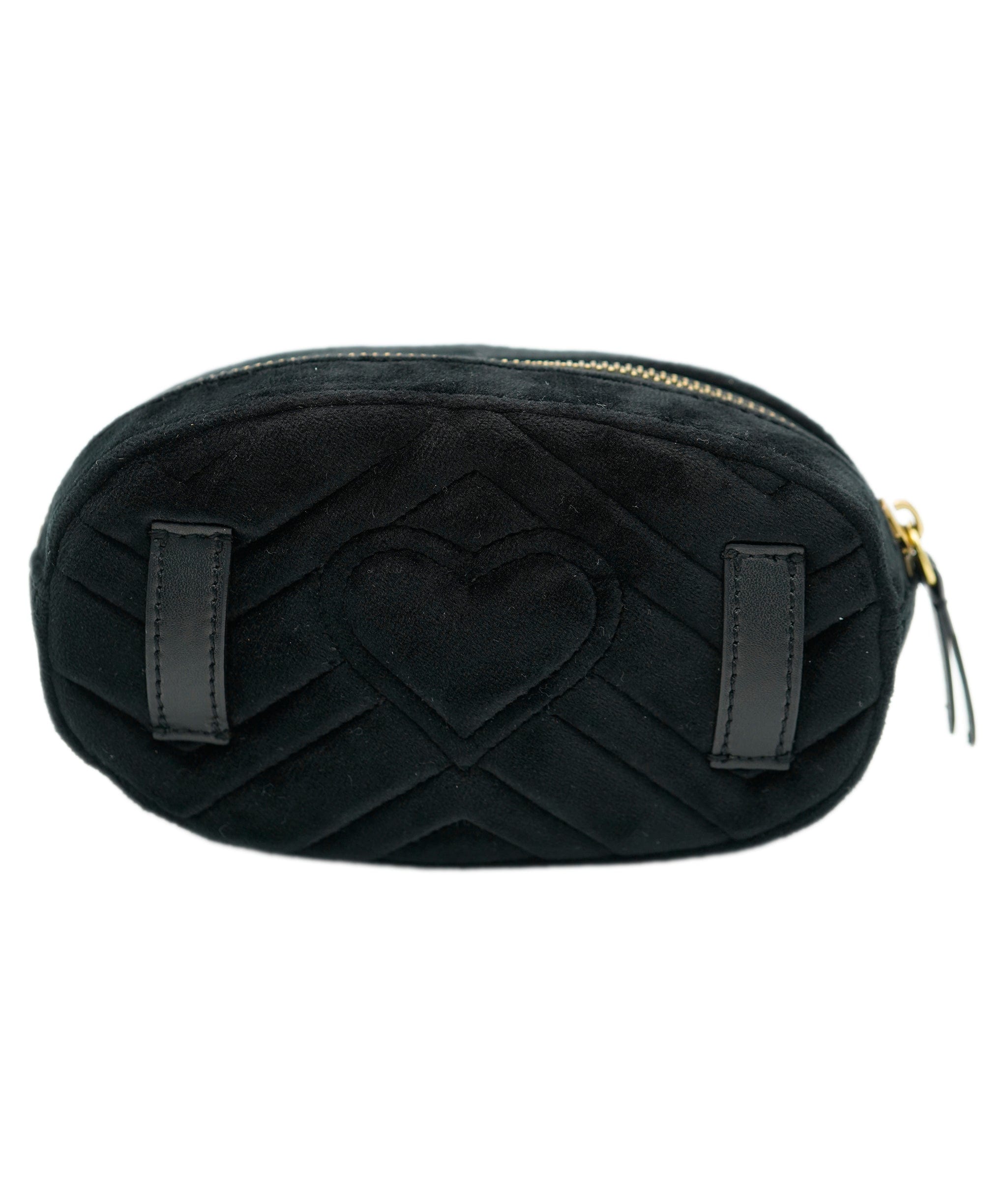 Gucci Gucci Marmont Black Velvet Waist Bag AGL2355