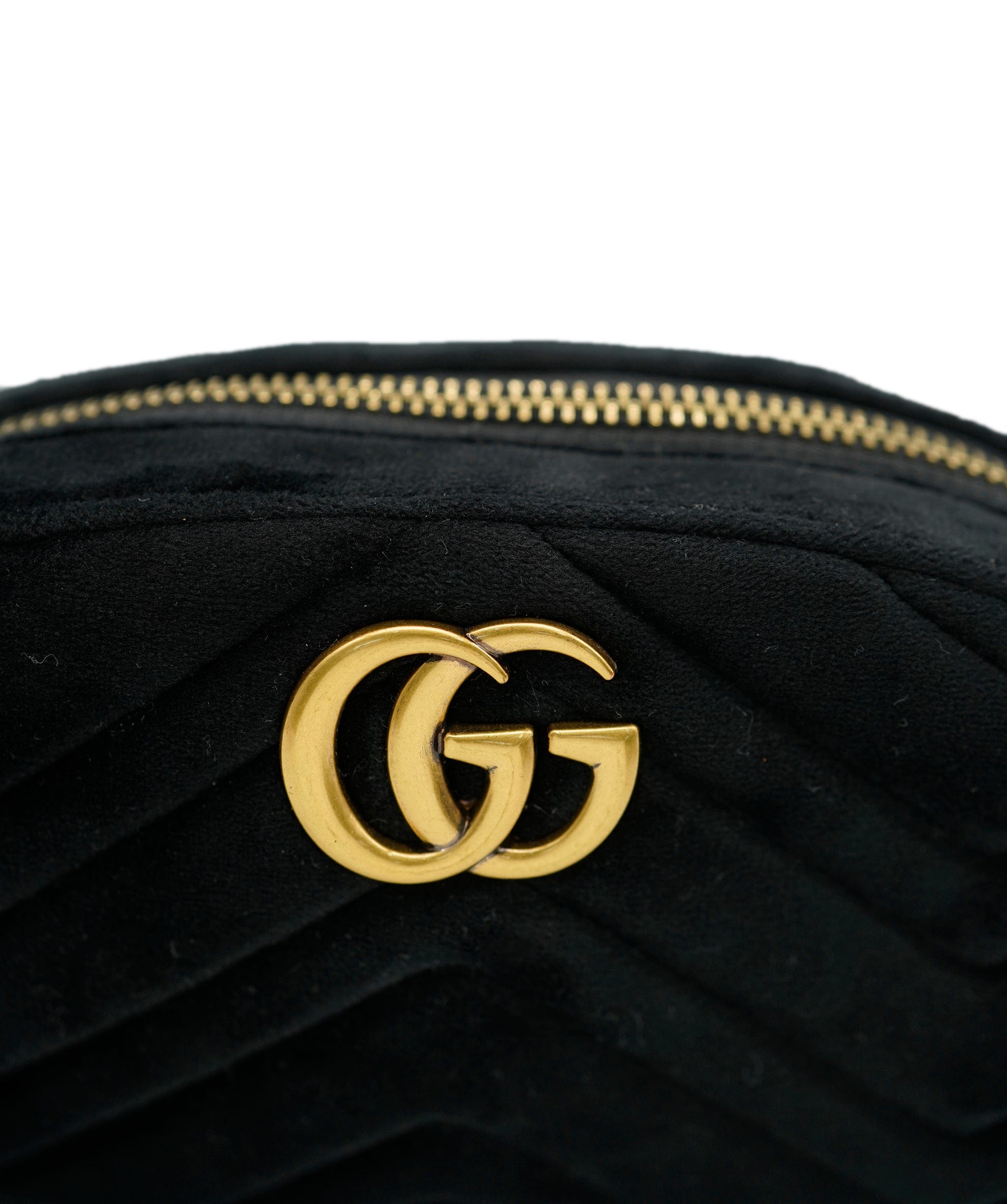 Gucci Gucci Marmont Black Velvet Waist Bag AGL2355