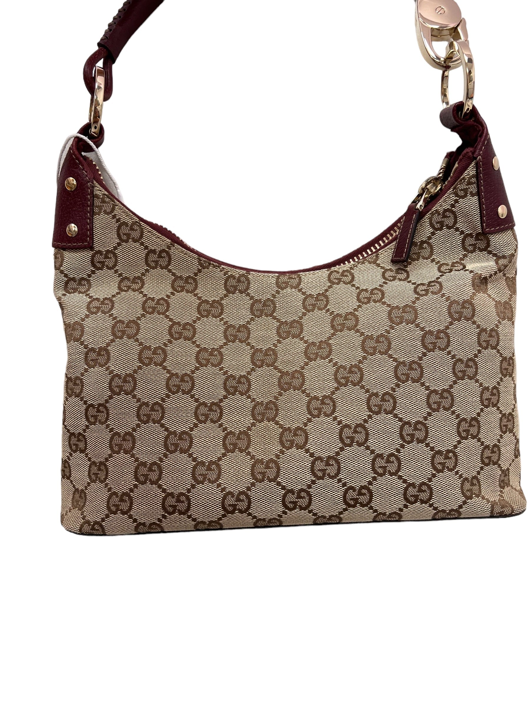 Gucci Gucci Monogram Burgundy Hobo SYCK855