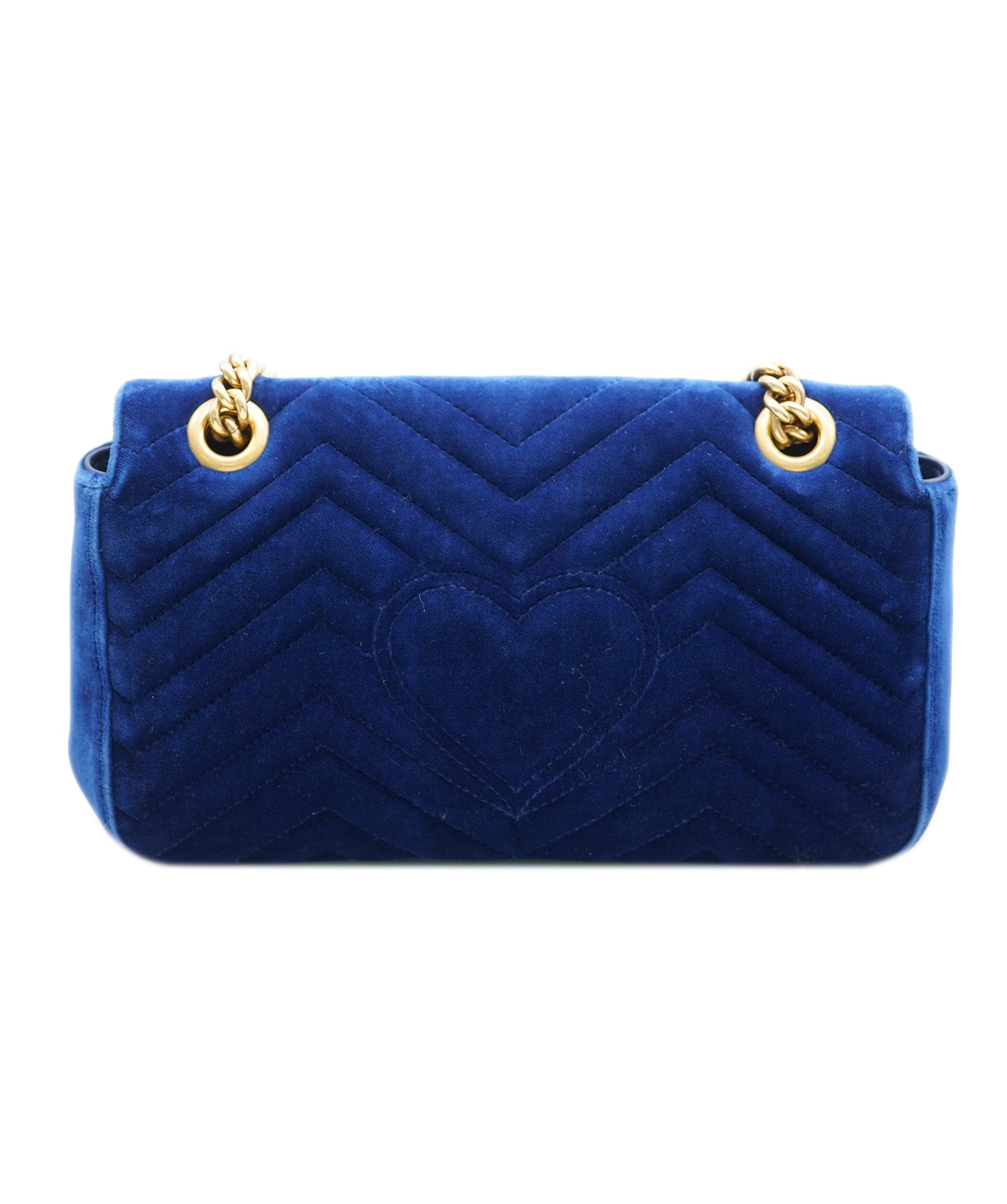 Gucci Gucci Navy Velvet GG Marmont Crossbody Bag ABC0333