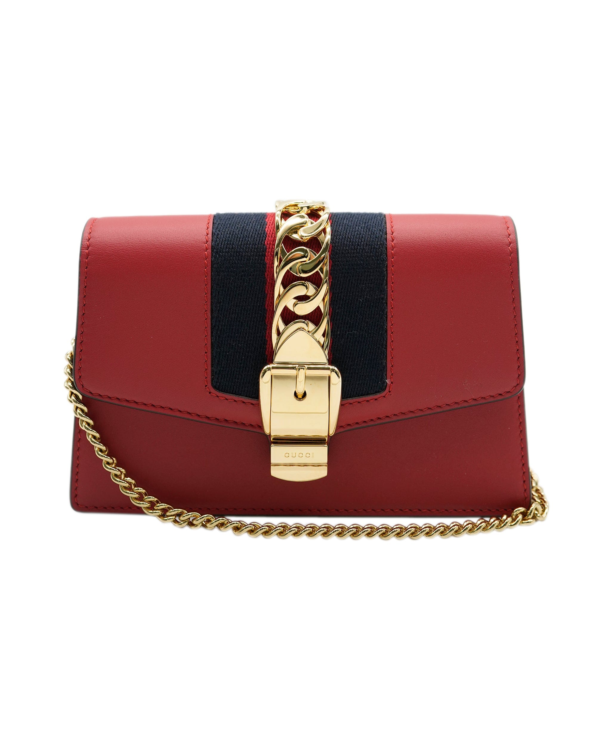 Gucci Gucci Super Mini Web Sylvie Chain Crossbody - AJC0241