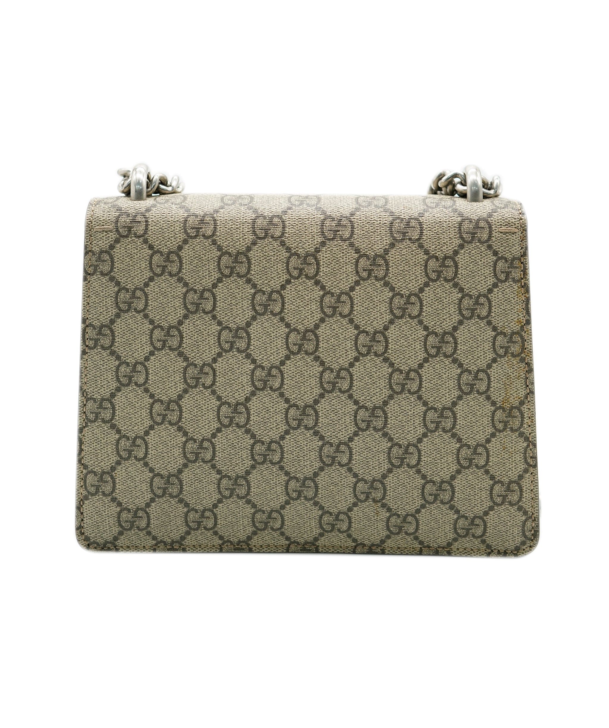 Gucci Gucci Taupe Suede GG Supreme Mini Dionysus 131658