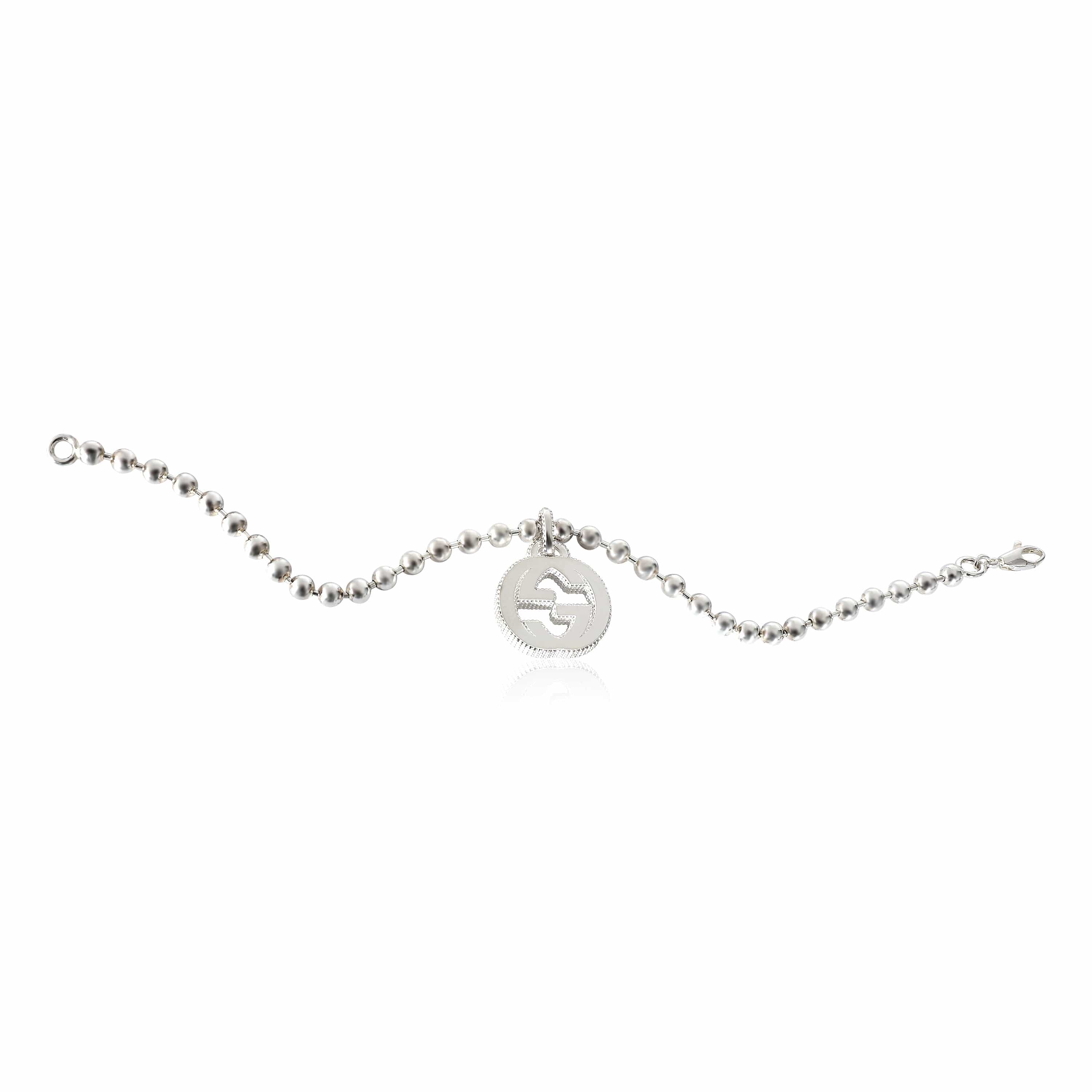 Gucci Gucci Interlocking G Ball Bead Bracelet in Sterling Silver