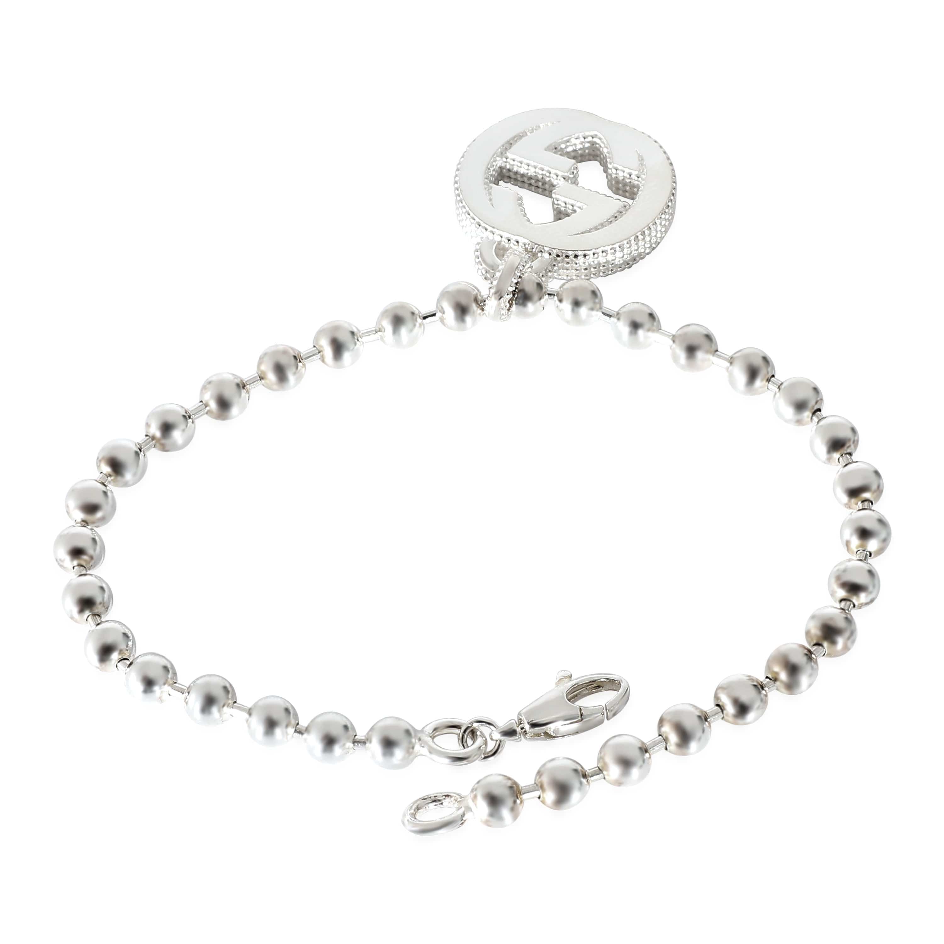 Gucci Gucci Interlocking G Ball Bead Bracelet in Sterling Silver