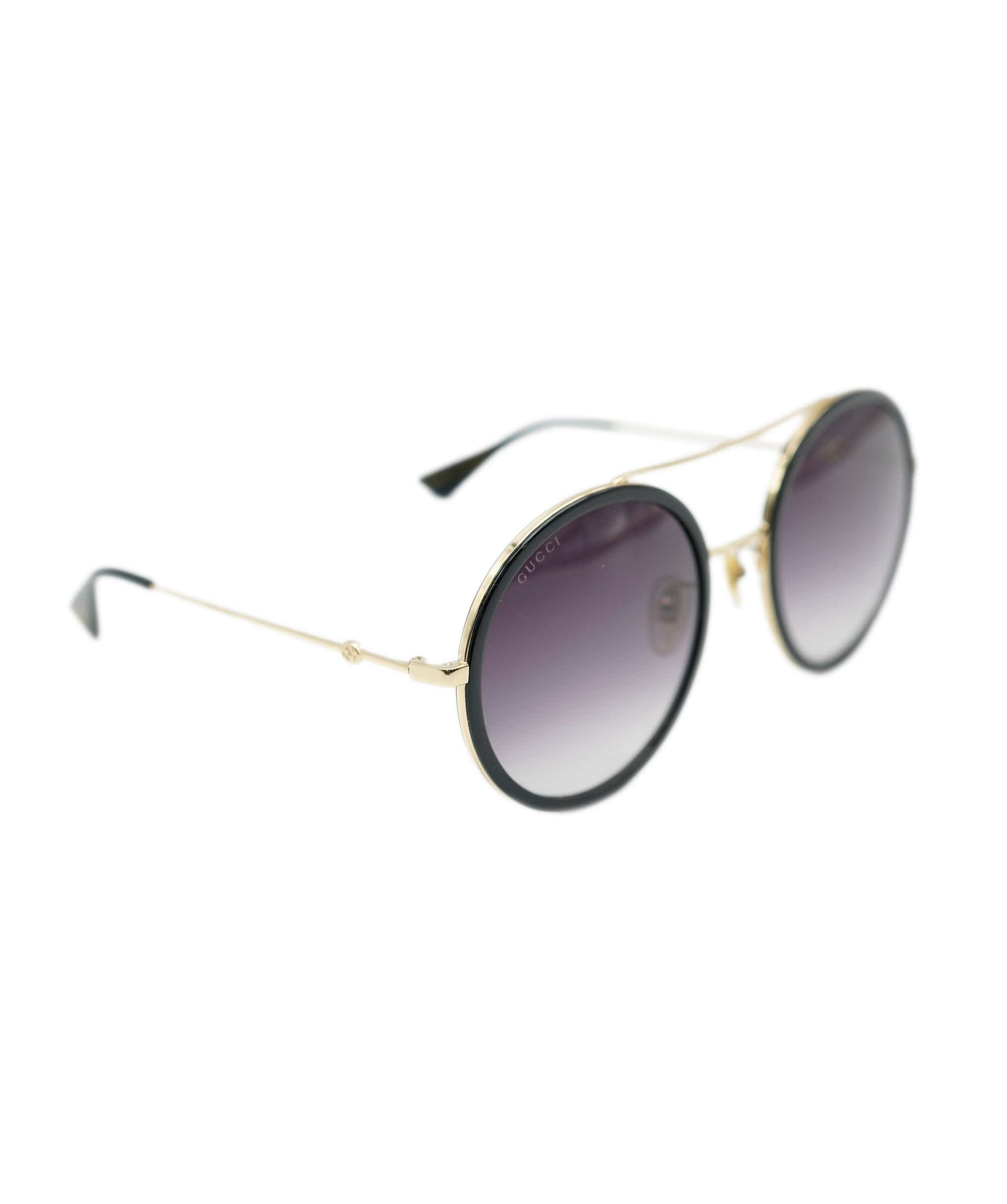 Gucci Gucci black round aviator sunnies with gold bee detail  ASL8481