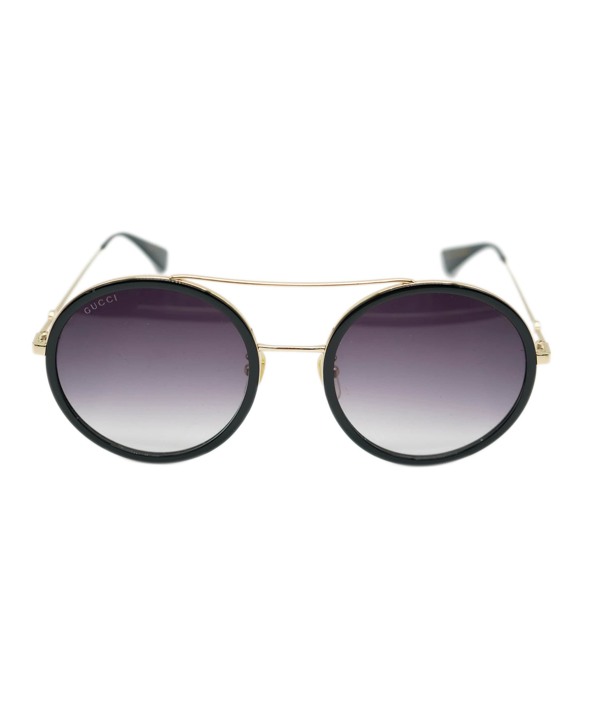 Gucci Gucci black round aviator sunnies with gold bee detail  ASL8481