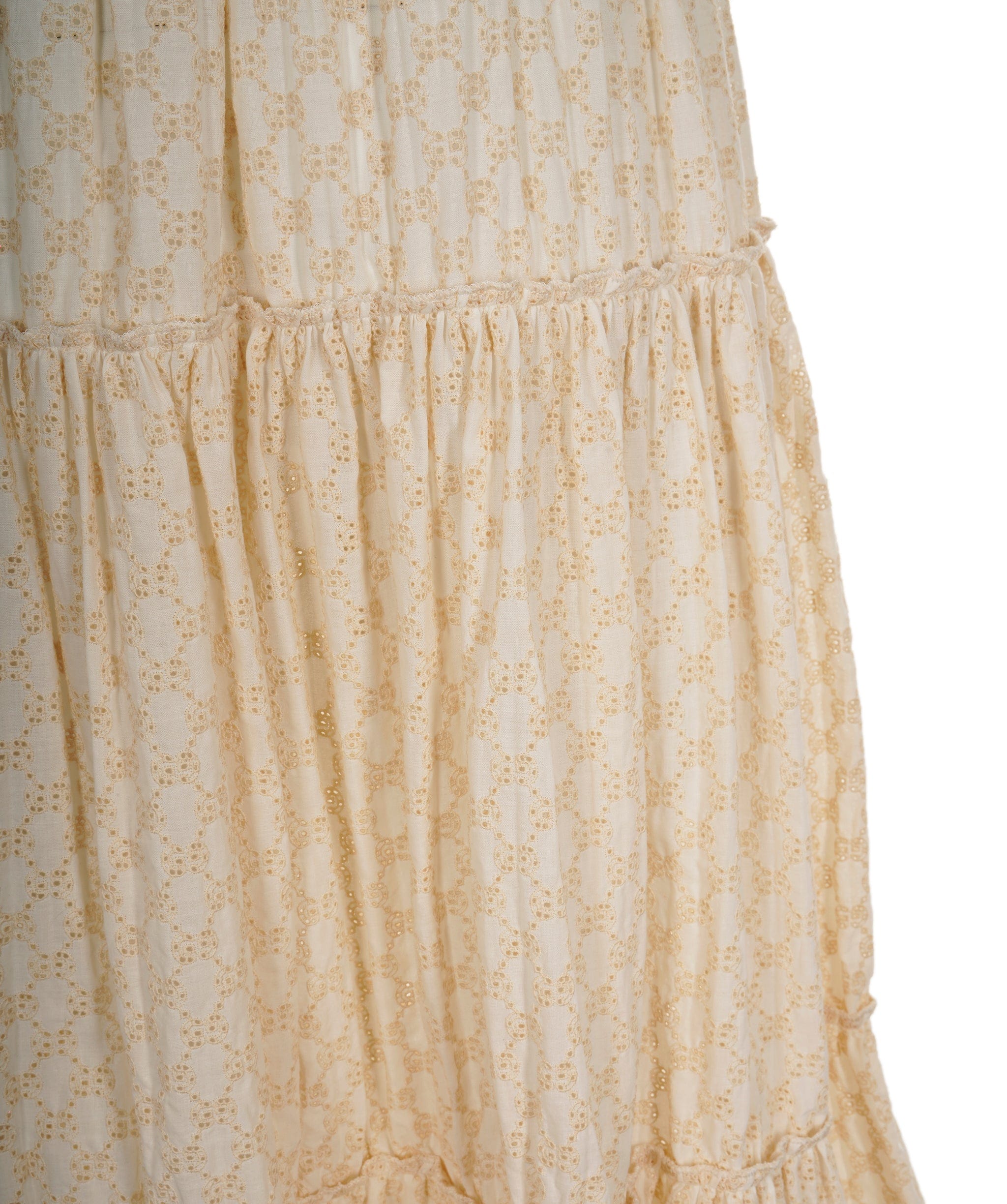 Gucci Gucci cream lace gg maxi skirt size 40 AGL2437