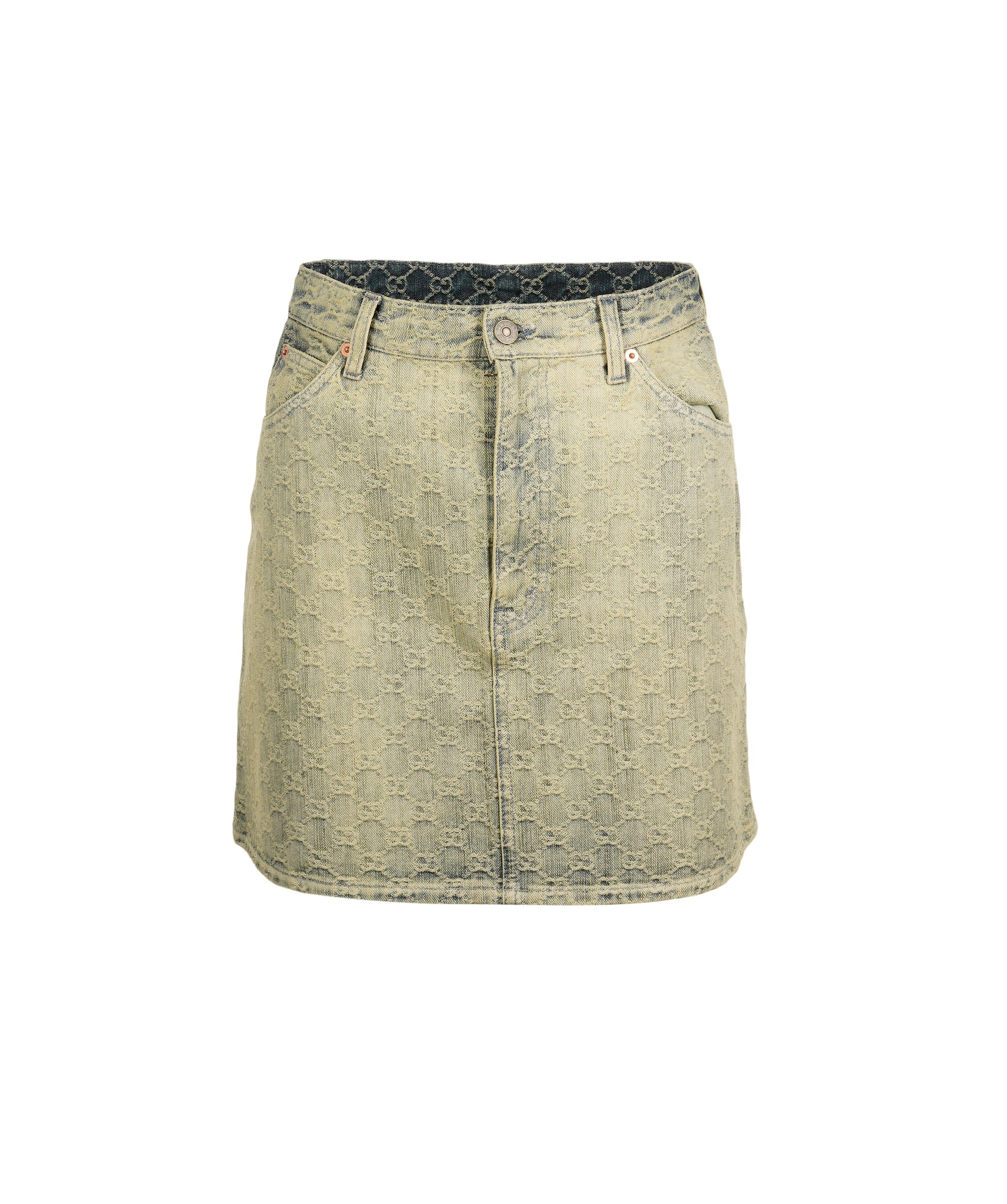 Gucci Gucci mid wash denim gg mini skirt size 40 AGL2438