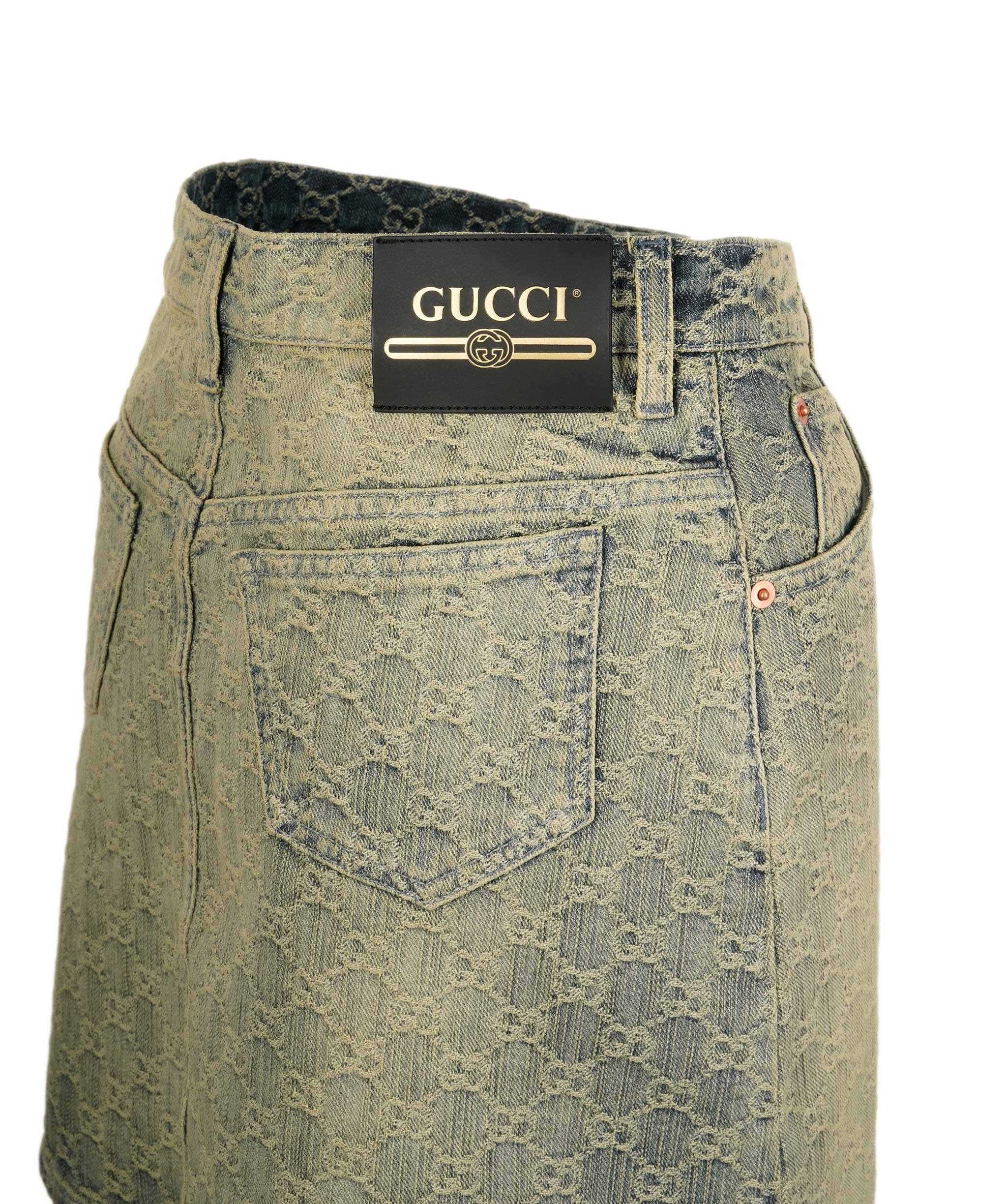 Gucci Gucci mid wash denim gg mini skirt size 40 AGL2438