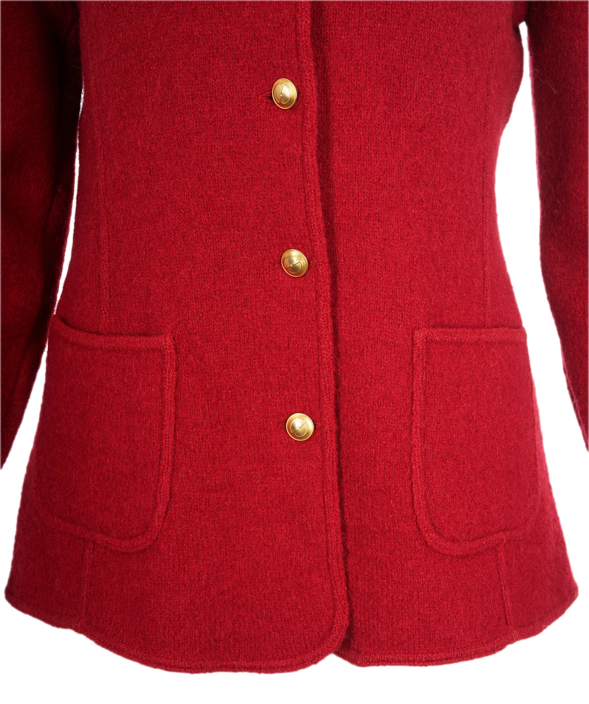 Gucci Gucci red wool coat with gold buttons - AJC0470