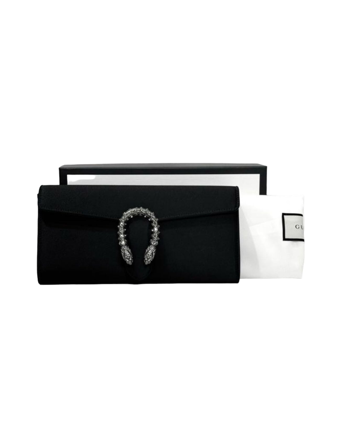 Gucci Gucci Black Silk Dionysuis Clutch