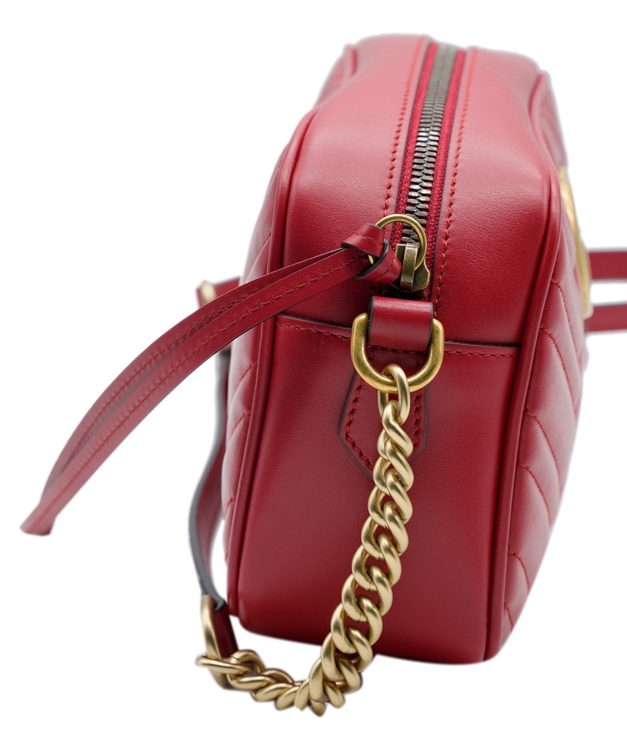 Gucci Gucci Red Marmont Crossbody KRC18637-FD