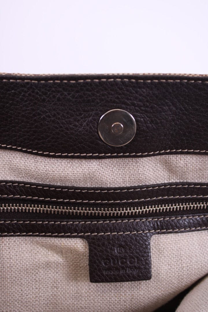 Gucci Gucci GG Canvas Icon Bit Tote Beige