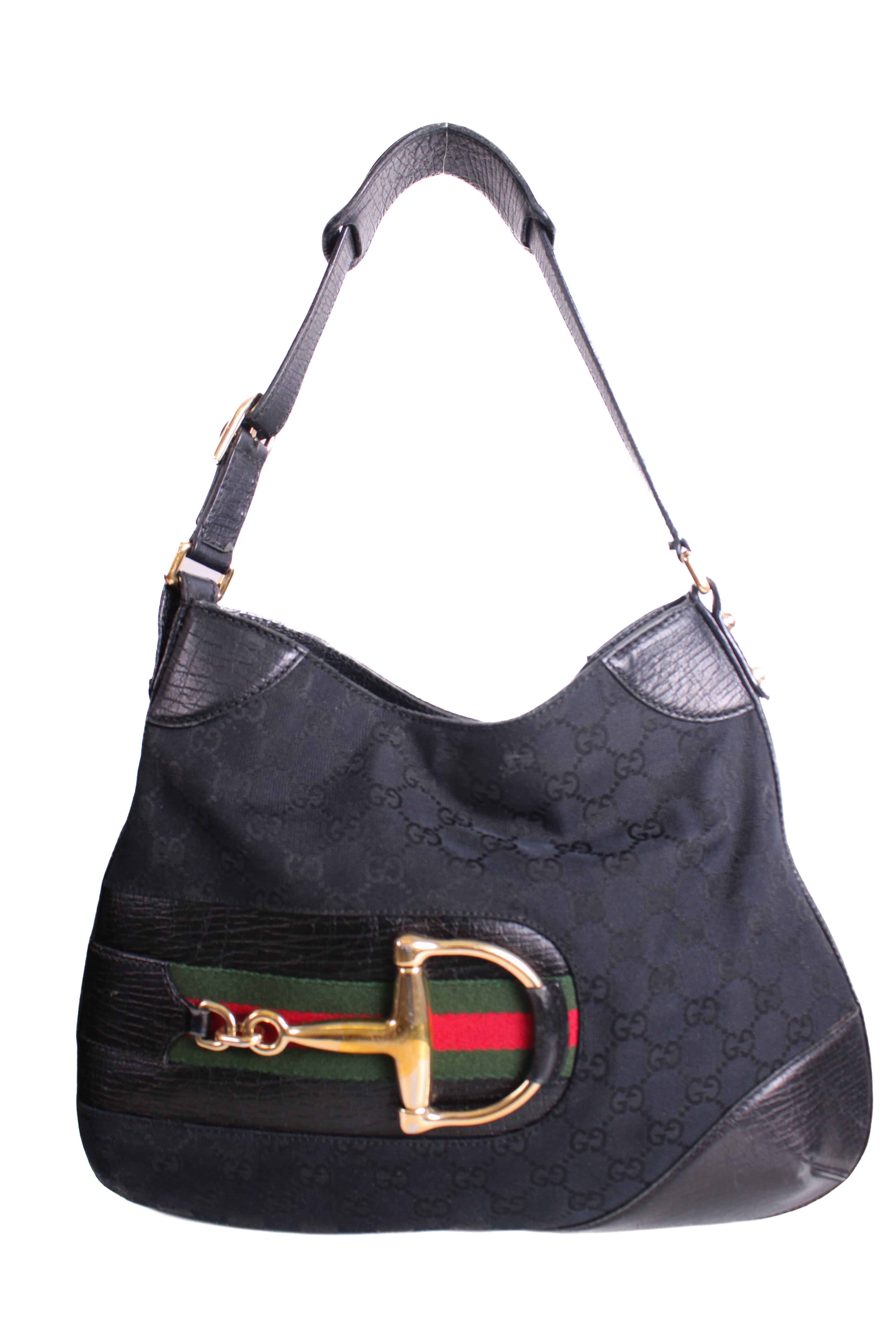 Gucci Gucci GG Horesbit Hasler Hobo Bag Black