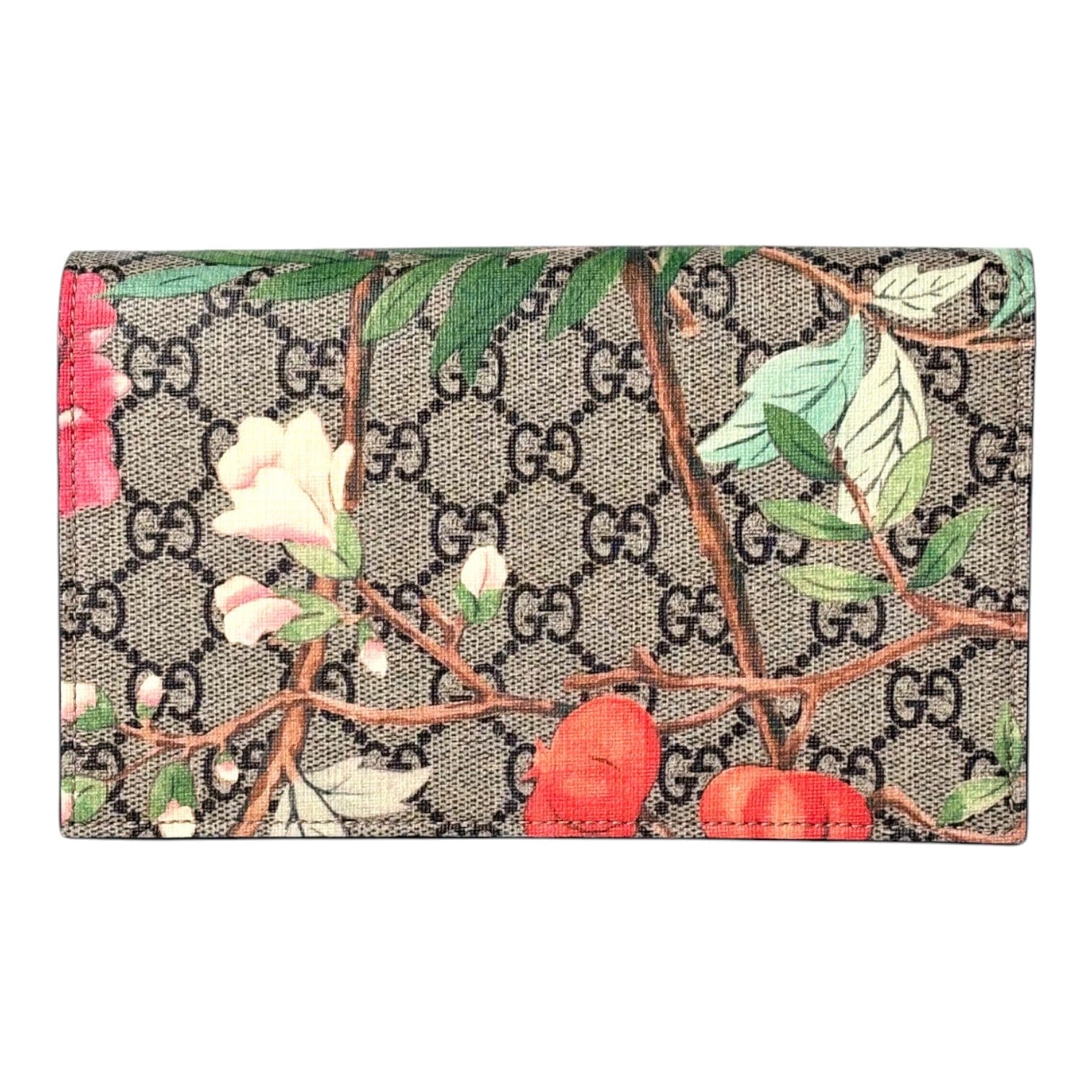 Gucci Gucci GG Supreme Monogram Tian Wallet On Chain