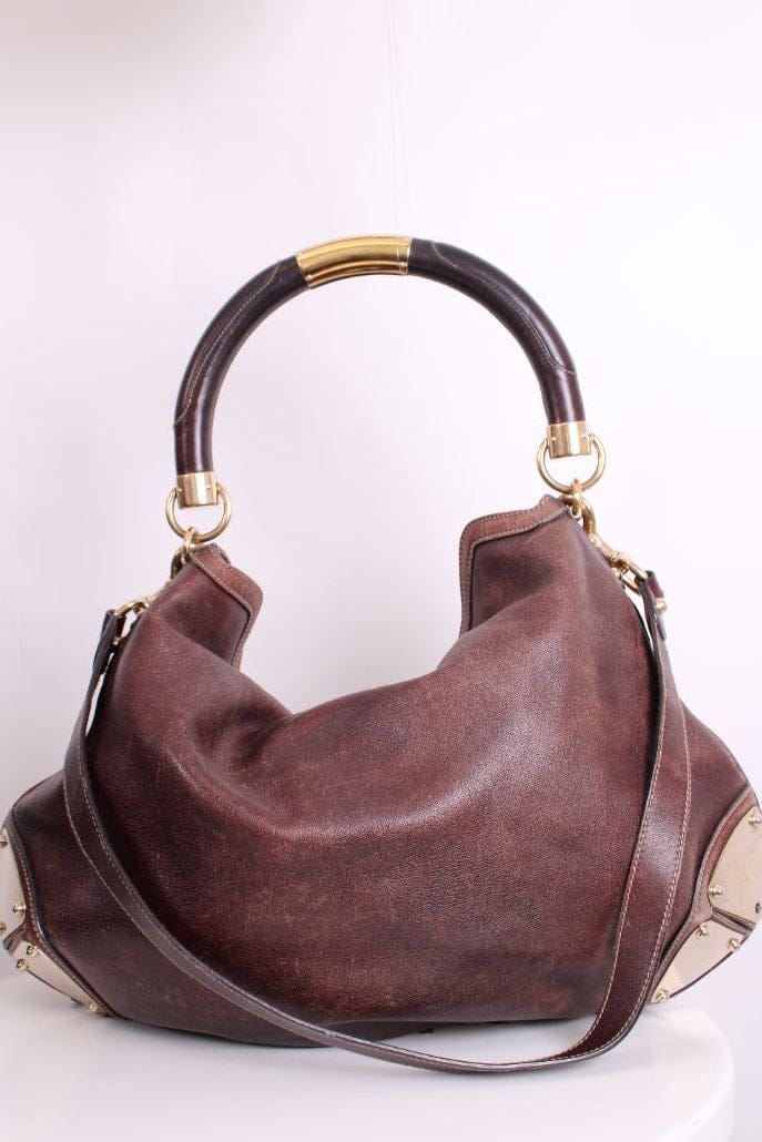 Gucci Gucci Indy Hobo Tassel Bag Brown