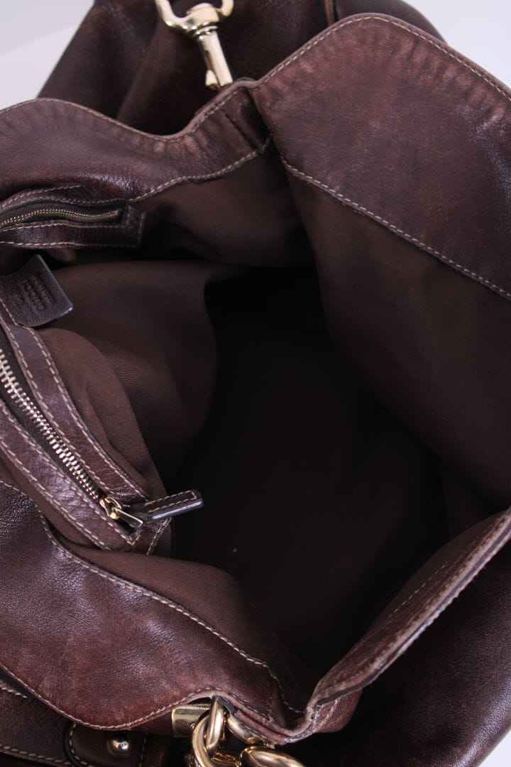 Gucci Gucci Indy Hobo Tassel Bag Brown