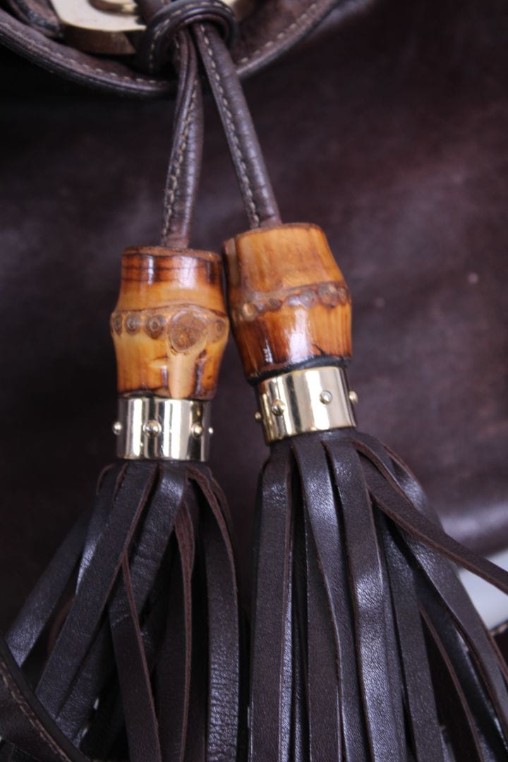 Gucci Gucci Indy Hobo Tassel Bag Brown